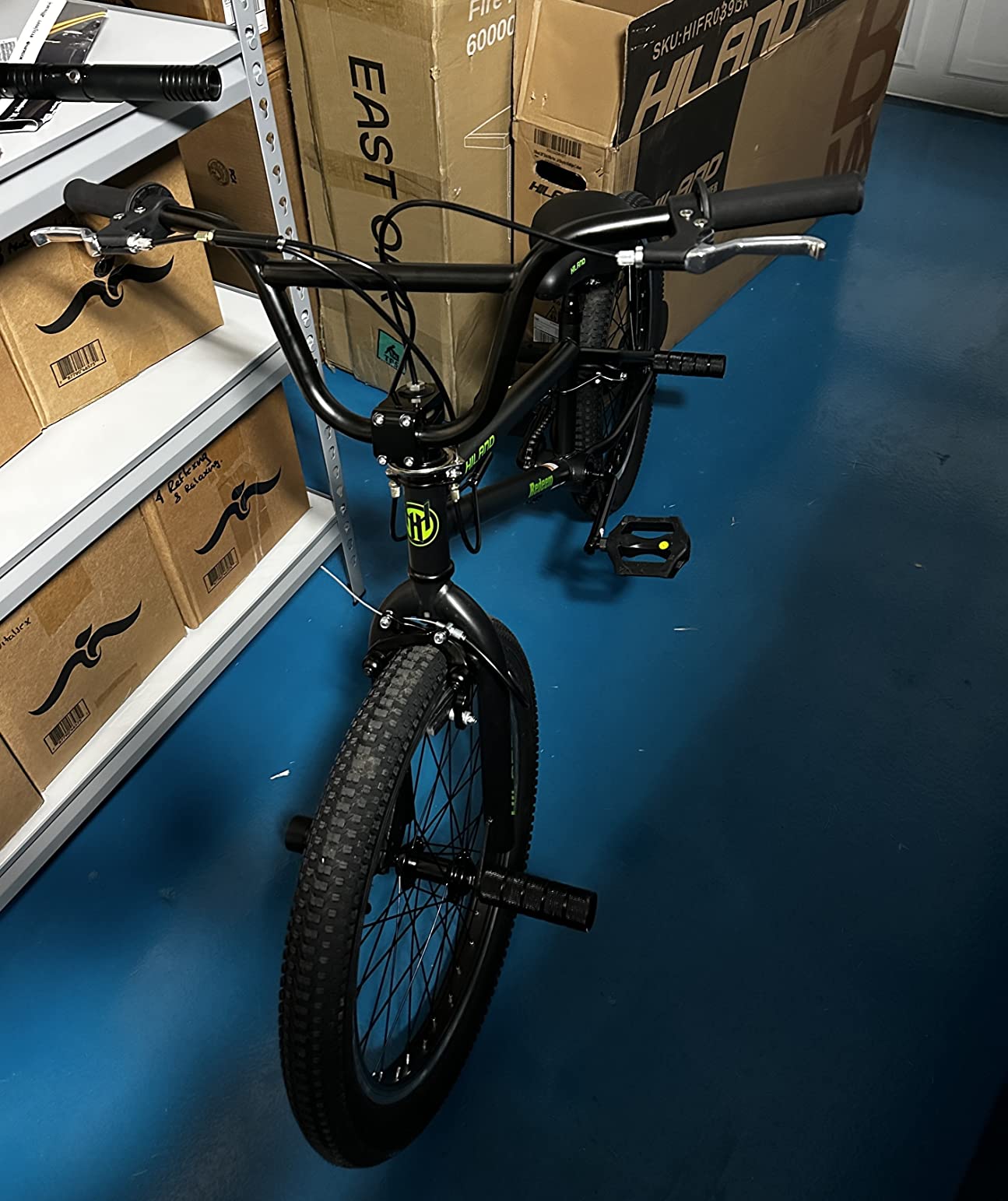 Hiland 20 Inch Freestyle BMX Bike for Kids Boys & Girls, Youth BMX Bicycle with 360° Gyro Rotor, 4 Pegs, Hi-Ten Steel Frame & Dual U-Brakes customer photo 2
