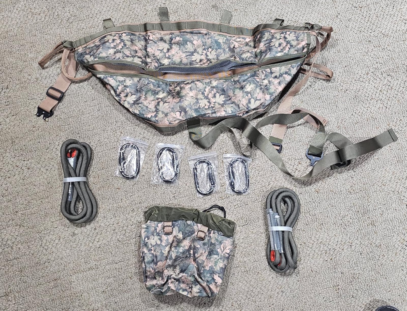 Tree Hunting Saddle Kit for Deer Bow Hunting, Lightweight Comfortable Mesh Tree Saddle with 360° Mobility, Tether Rope, Locking Carabiners & Storage Bag customer photo 1