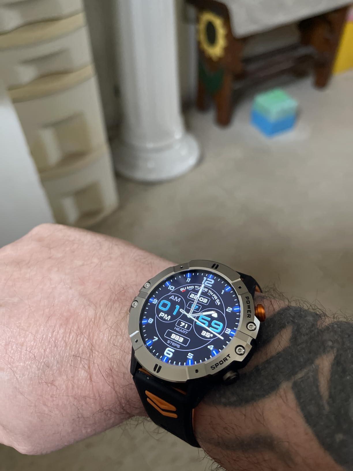 Smart Watches for Men,2.02''Military Smartwatch Fitness Tracker Built-inGPS customer photo 1