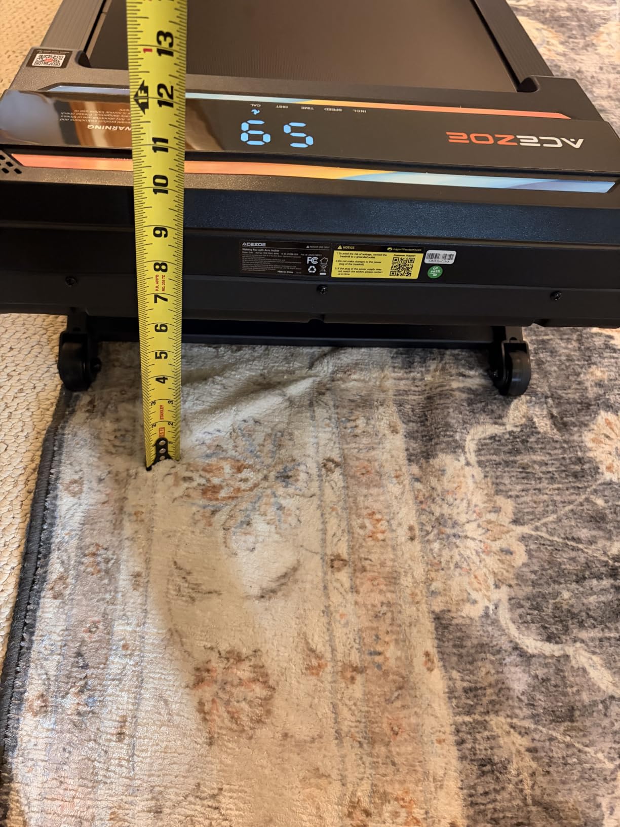 Walking Pad Treadmill with 15% Auto Incline, Under Desk Treadmill for Home Small Space, 3.0HP Quiet Brushless with 300lbs Weight Capacity, LED Display, Bluetooth Speaker, APP, Compact Design for Small Space & Office customer photo 1