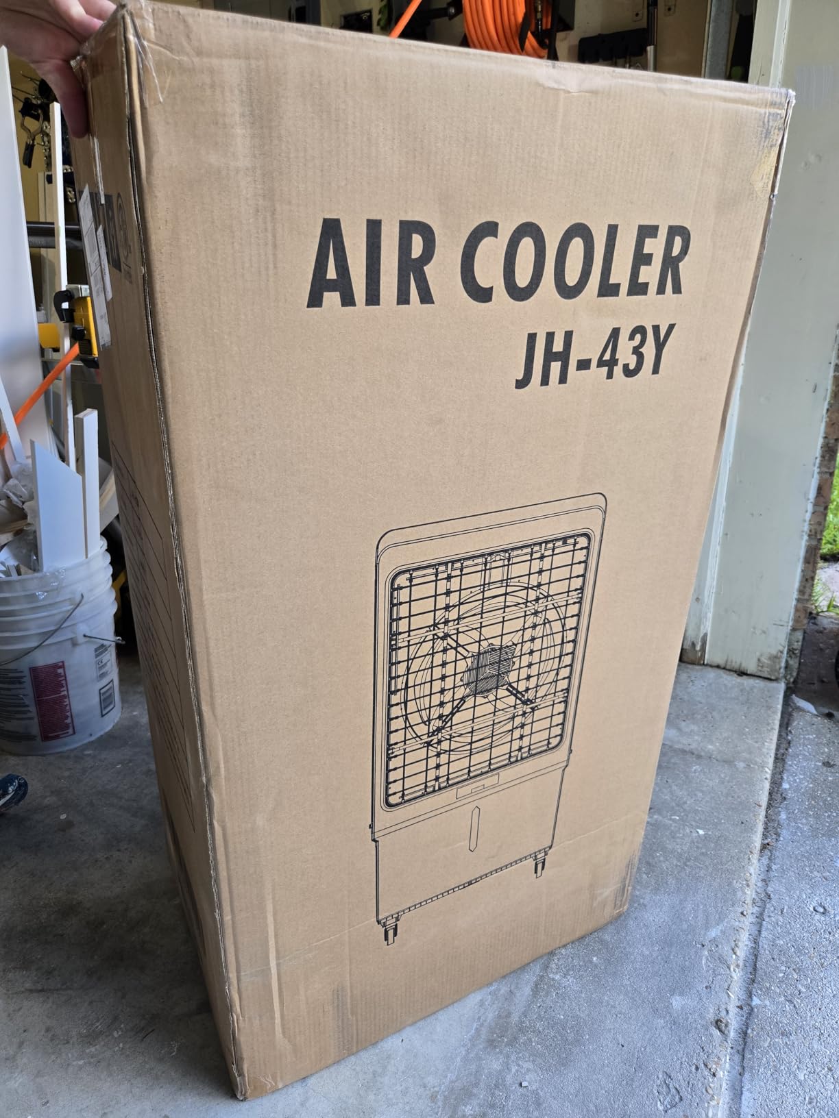 Uthfy 6000 CFM Swamp Cooler Air Conditioner, Outdoor Evaporative Air Cooler with 13.5 Gal Water Tank, Remote, 120° Oscillation, 12H Timer, 47