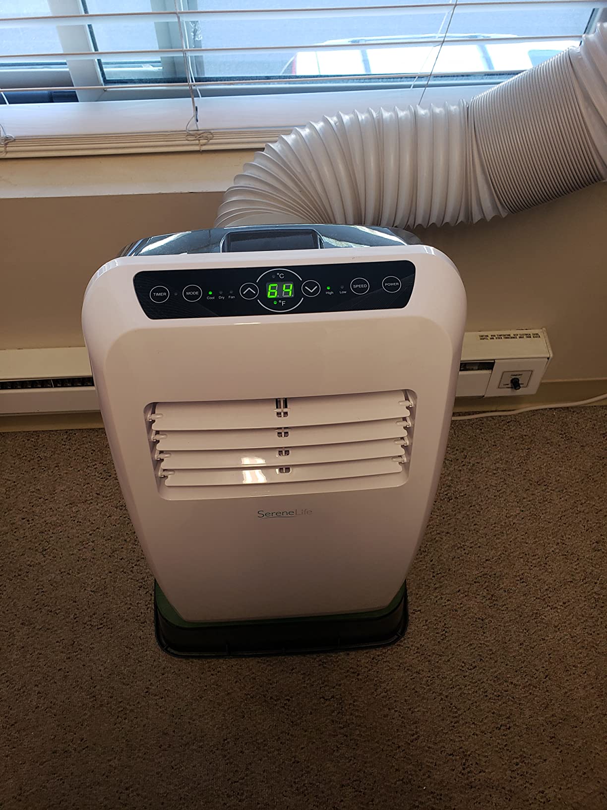 SereneLife 14,000 BTU Portable Air Conditioner with Dehumidifier, Heat, & Fan | Portable AC Unit for Wide Area Climate Control | Compact Standing Air Conditioner with Window Kit customer photo 1