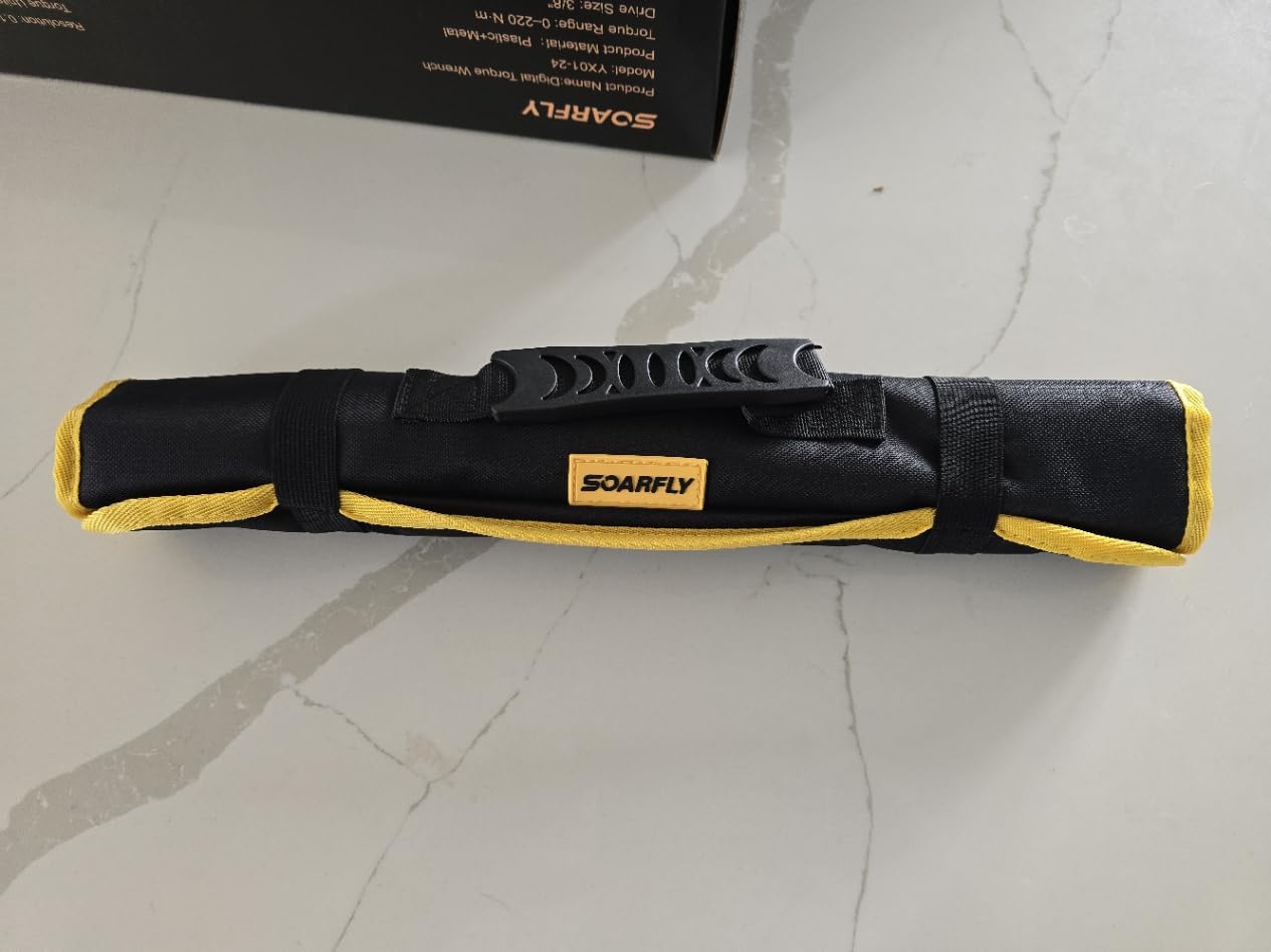 SOARFLY 3/8 Digital Torque Wrench Set 220Nm/162Ft-lb for Auto 1/2 1/4 Drive | ±1% High Accuracy, Full Kit, 3 Modes, LED+Buzzer Alarm, 10 Presets 400 Data Logs, 5 Units, Reliable for Car Motor Bike Repair customer photo 2