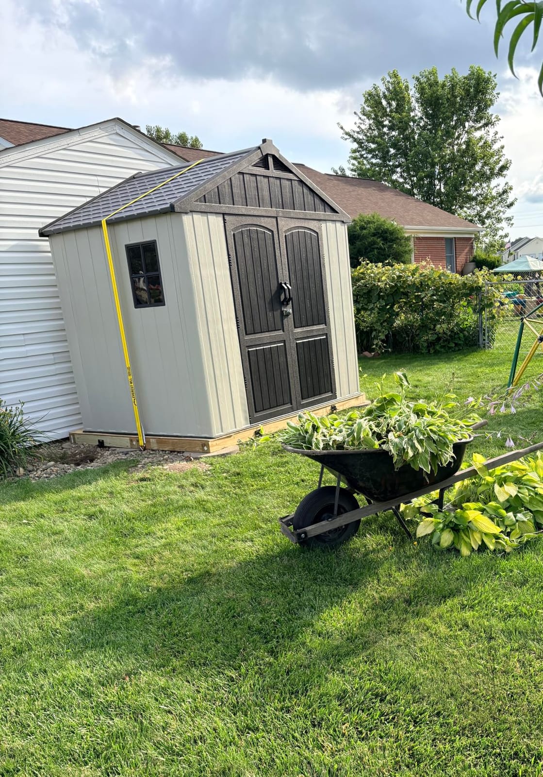 Patiowell 6x4 FT Resin Outdoor Storage Shed with Floor, Light Gray customer photo 1