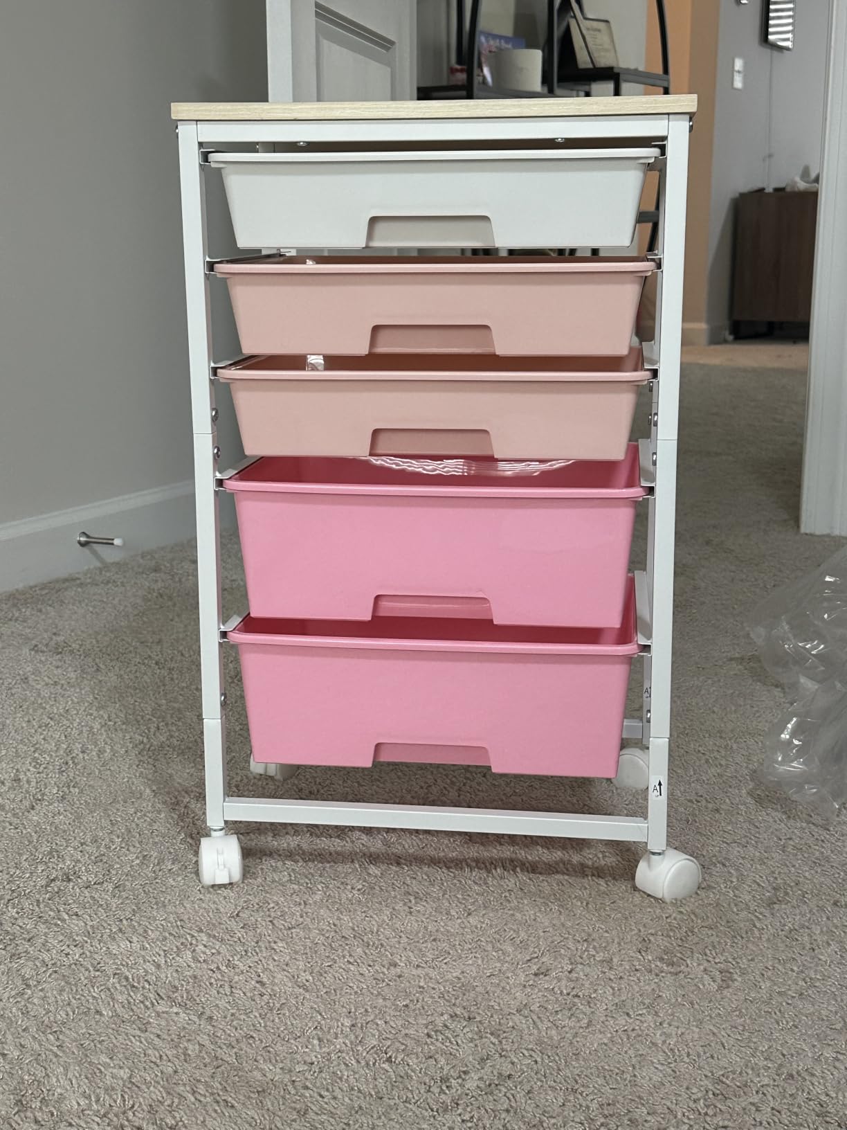 VASAGLE Rolling Cart with Drawers, Craft Organizers and Storage, Multicolor customer photo 1