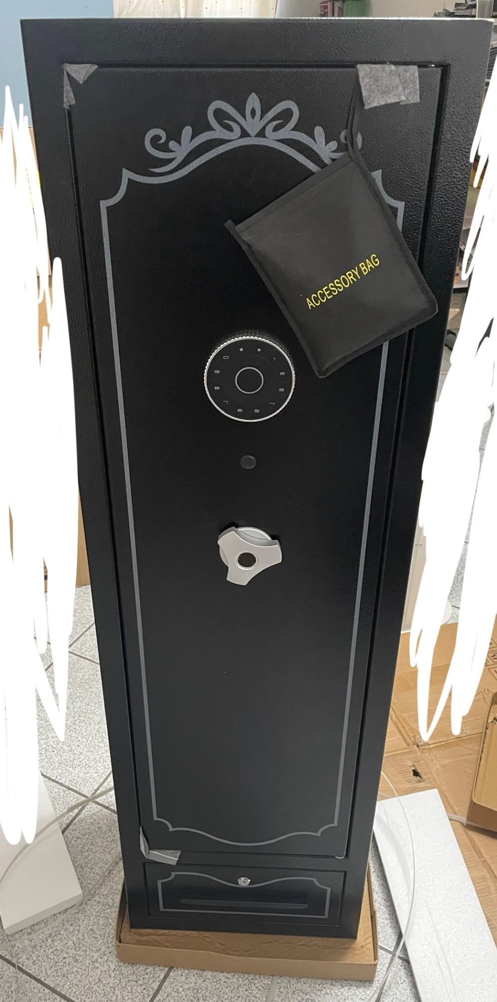 20-25 Biometric Gun Safe for Rifles and Pistols Scopes Rifle Safe for Home customer photo 1