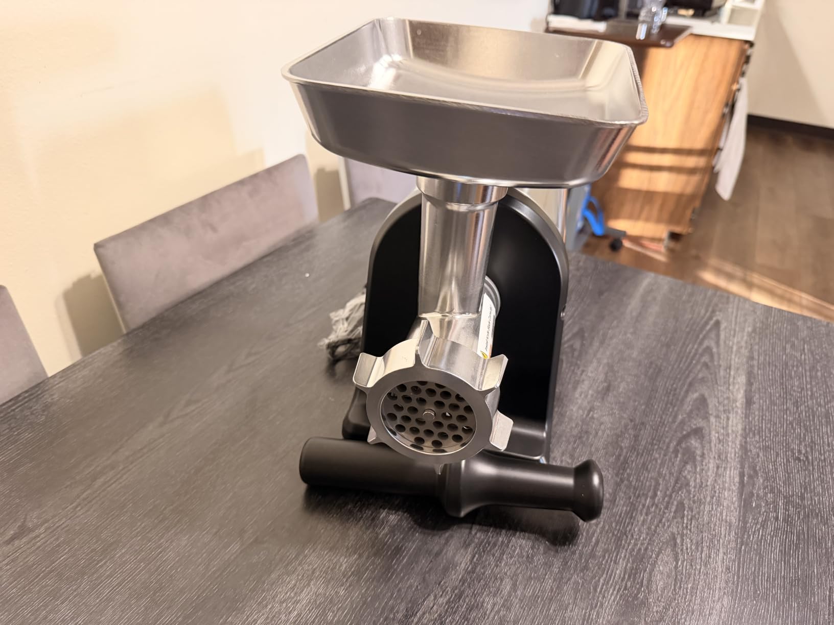 AAOBOSI #12 Meat Grinder Heavy Duty, 3000W Electric Meat Grinder for Hunting with All-Metal Gearbox & Reverse Function, Built-in Storage Box, All-Stainless Body for Deer Wild Game Processing customer photo 1