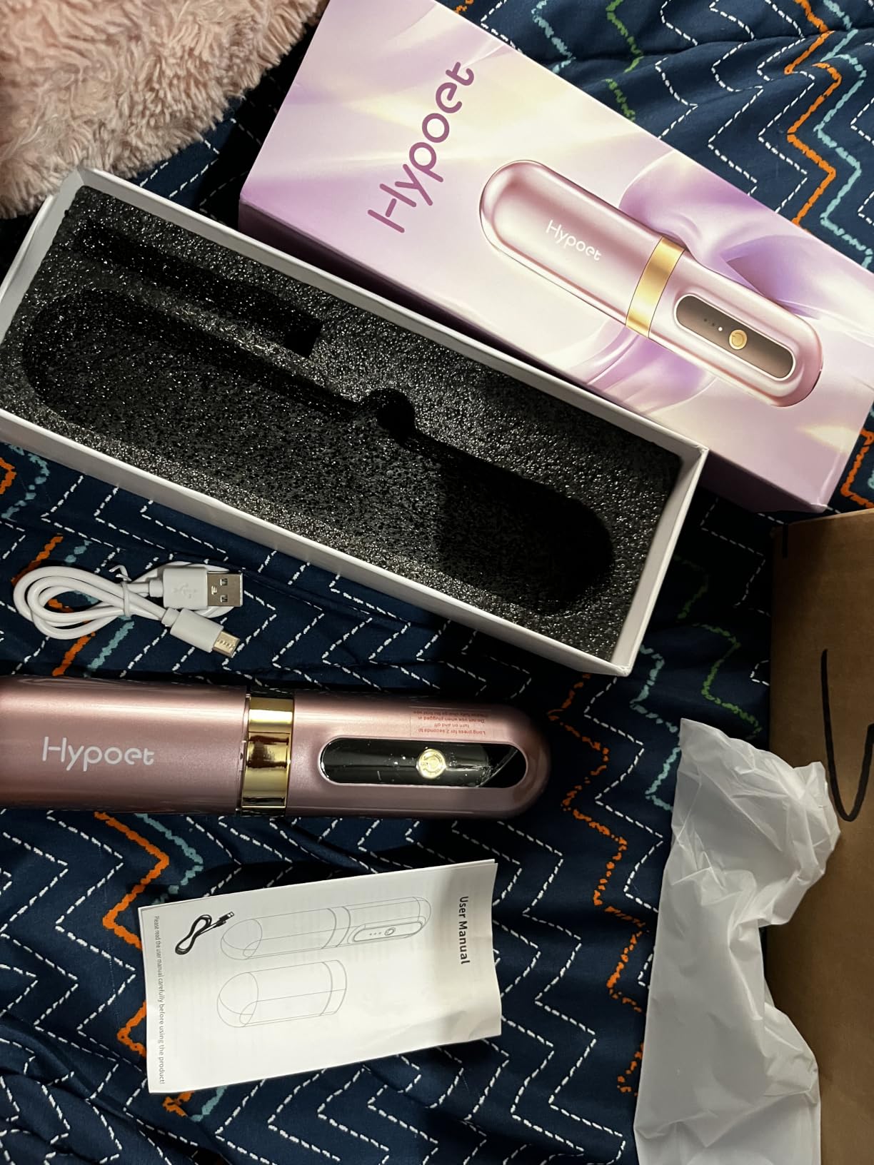 Cordless Hair Straightener Brush, Ionic & Anti-Frizz, Ceramic Tourmaline MCH Fast Heating, Anti-Scald, 4000mAh Type-C Fast Charging, Portable Cordless Hair Straightener Brush for Women customer photo 1