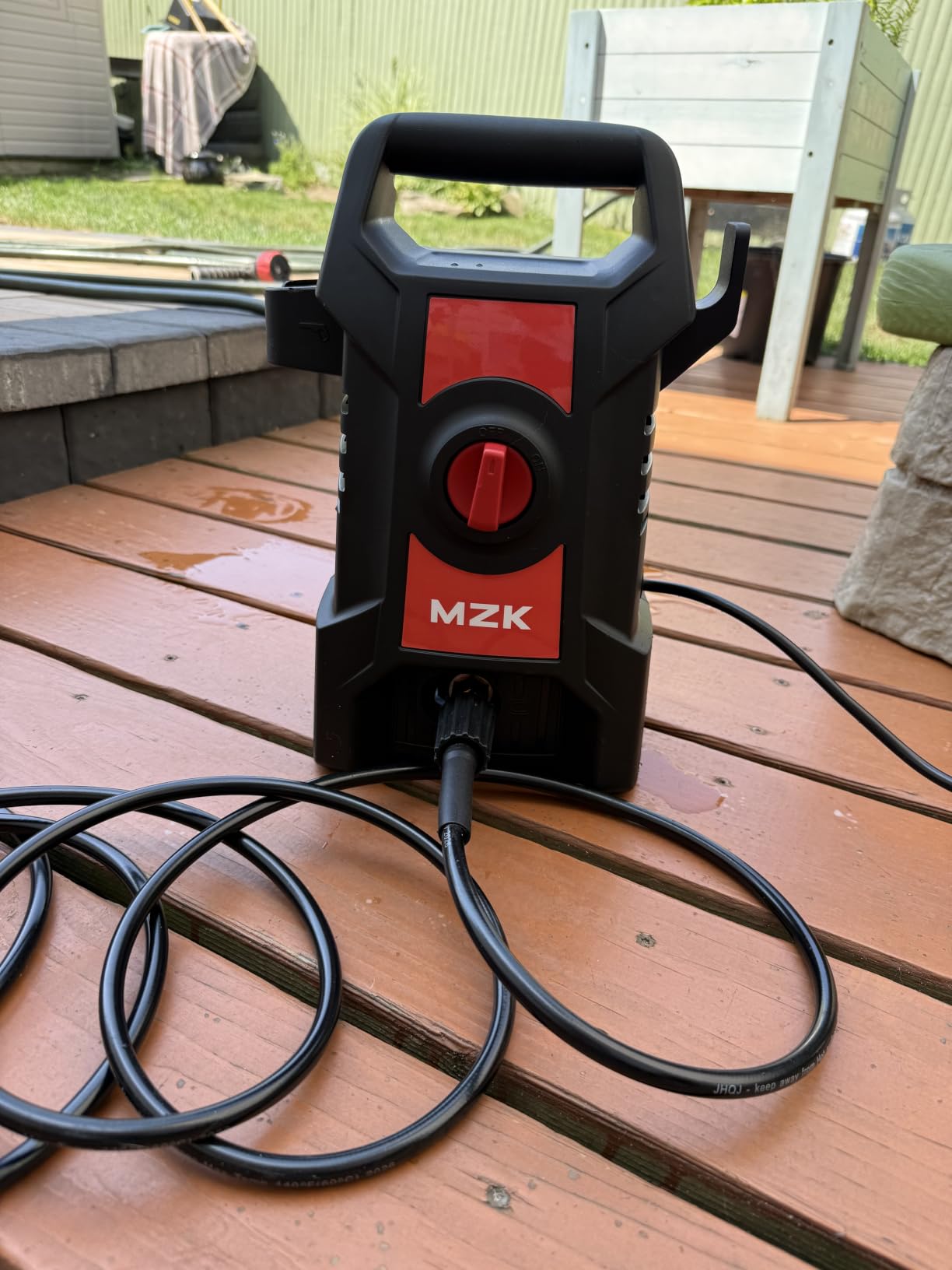 MZK Lightweight Pressure Washer, Portable Power Cleaner with Foam Cannon | High Pressure Cleaning Machine with 4 nozzles for cars, patios, fences, driveways, and home outdoor cleaning. customer photo 1
