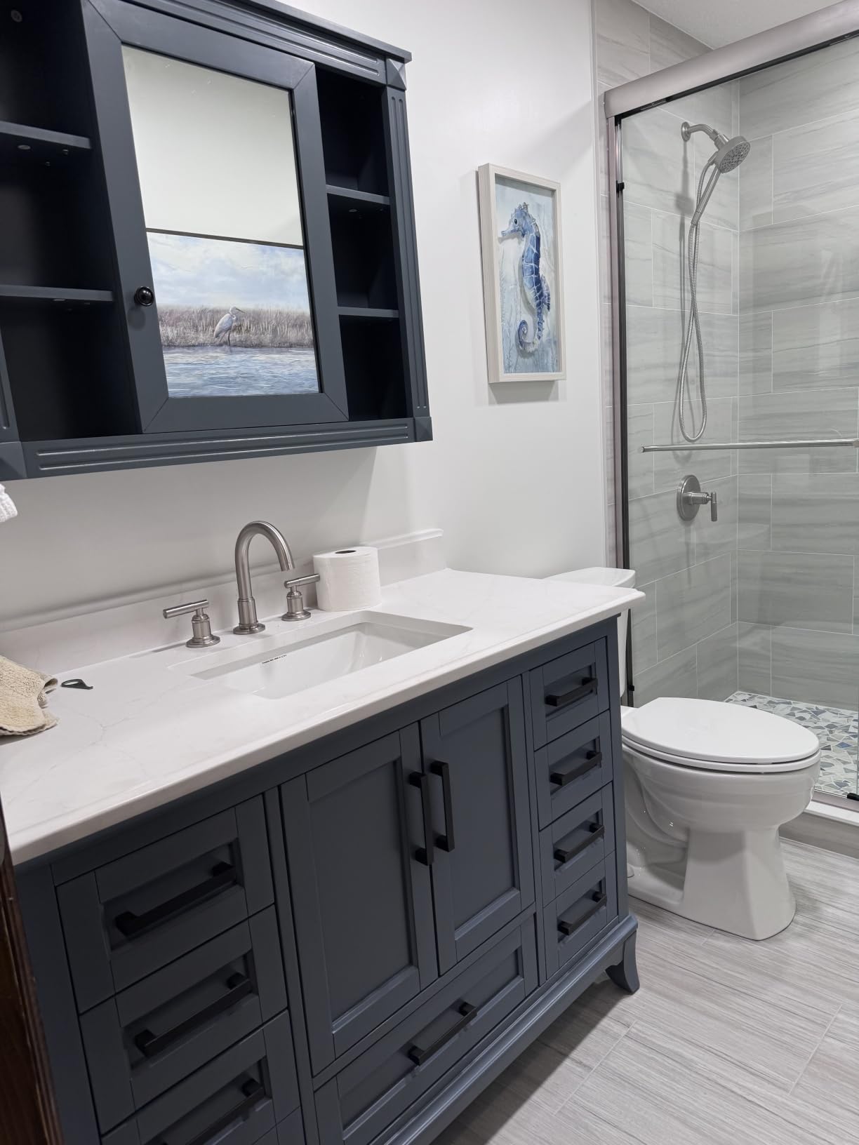 48 Inch Fully Assembled Bathroom Vanity with Sink, Grey customer photo 2