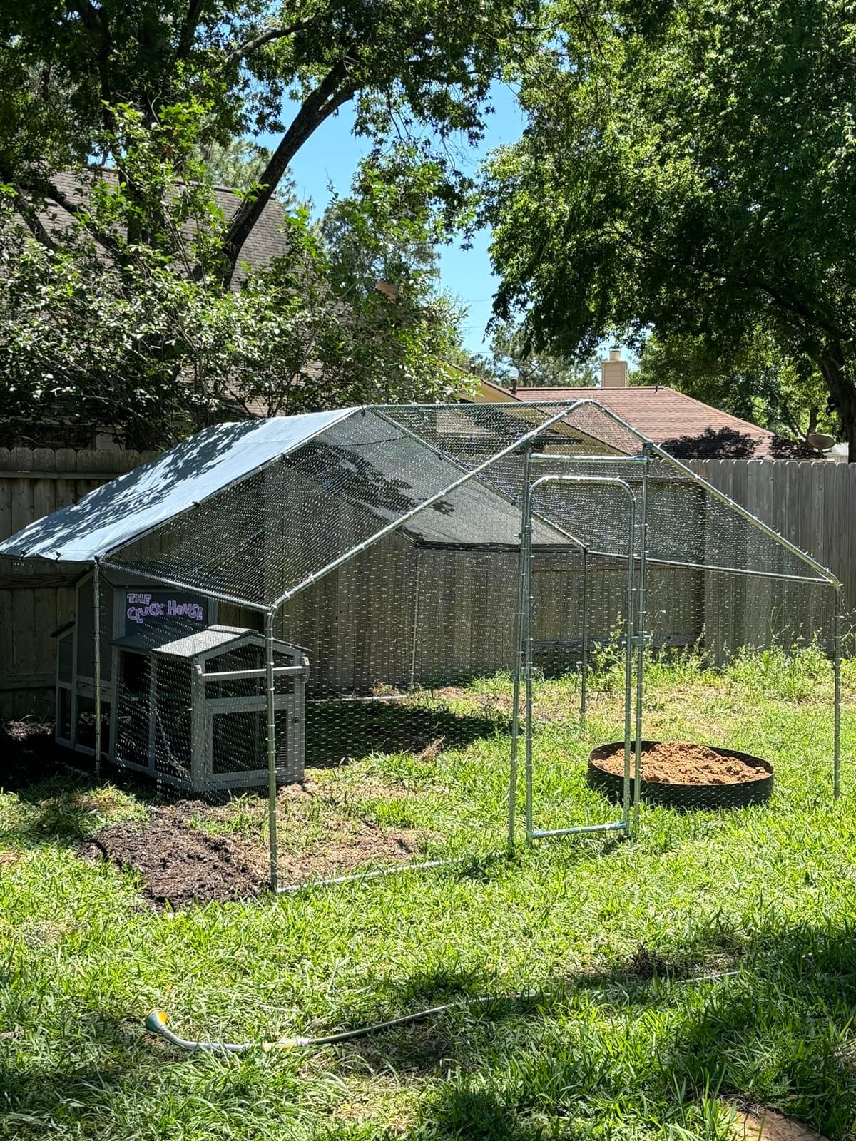 9.9x13.2 FT Metal Chicken Coop, Walk-in Poultry Run Enclosure customer photo 1
