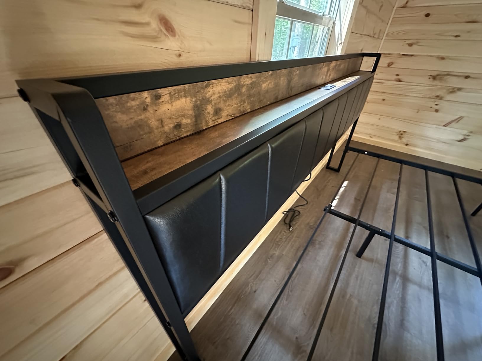 LIKIMIO King Size Bed Frame with 2 Drawers and Charging Station customer photo 2