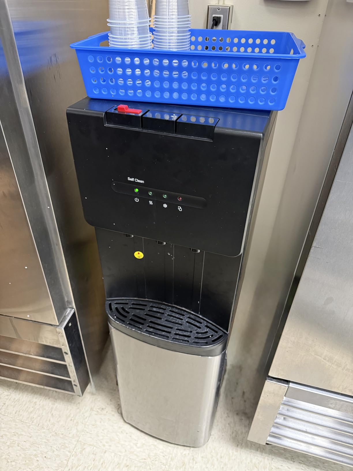 Euhomy Bottleless Water Cooler, NSF-Certified Dual Filters, 3 Temperatures | NSF dual filters, bottleless water line connection, UV tank light, child safety lock, filter reminder customer photo 1