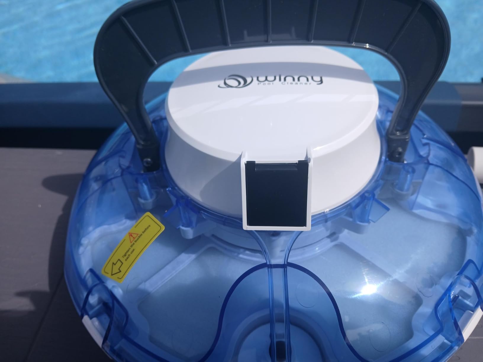 Winny Pool Cleaner Cordless Pool Vacuum Robot for Above Ground Pool | Automatic Model, Cleaning Up to 660 sq.ft, Dual-Layer Filtration, 90 Mins Runtime, Self-Parking, with Hook, Space Black customer photo 2