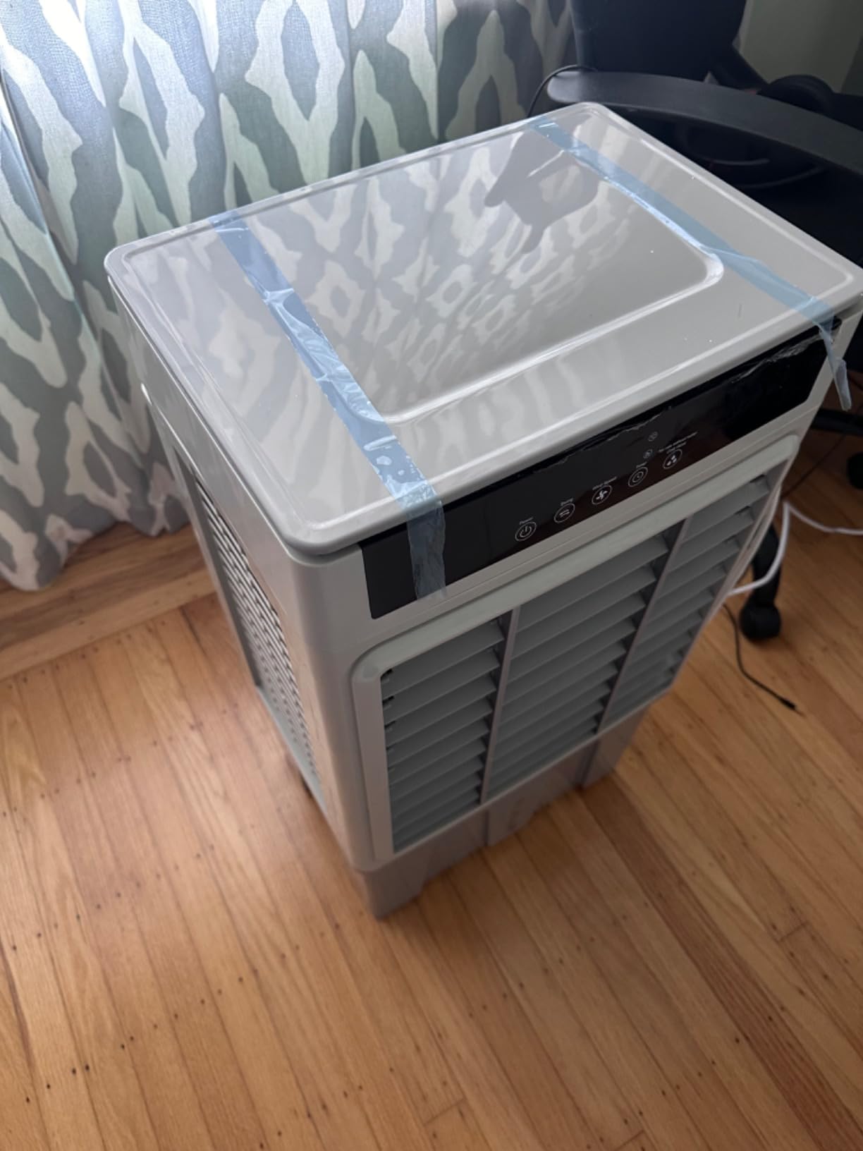 Swamp Cooler, 3600CFM Evaporative Cooler with 8.1 Gal Water Tank, 3 in 1 Portable Air Conditioners for Room No Window, 100° Swing, 7H Timer, 4 Ice Box for Home, Garage, Large, Outdoor, White customer photo 1