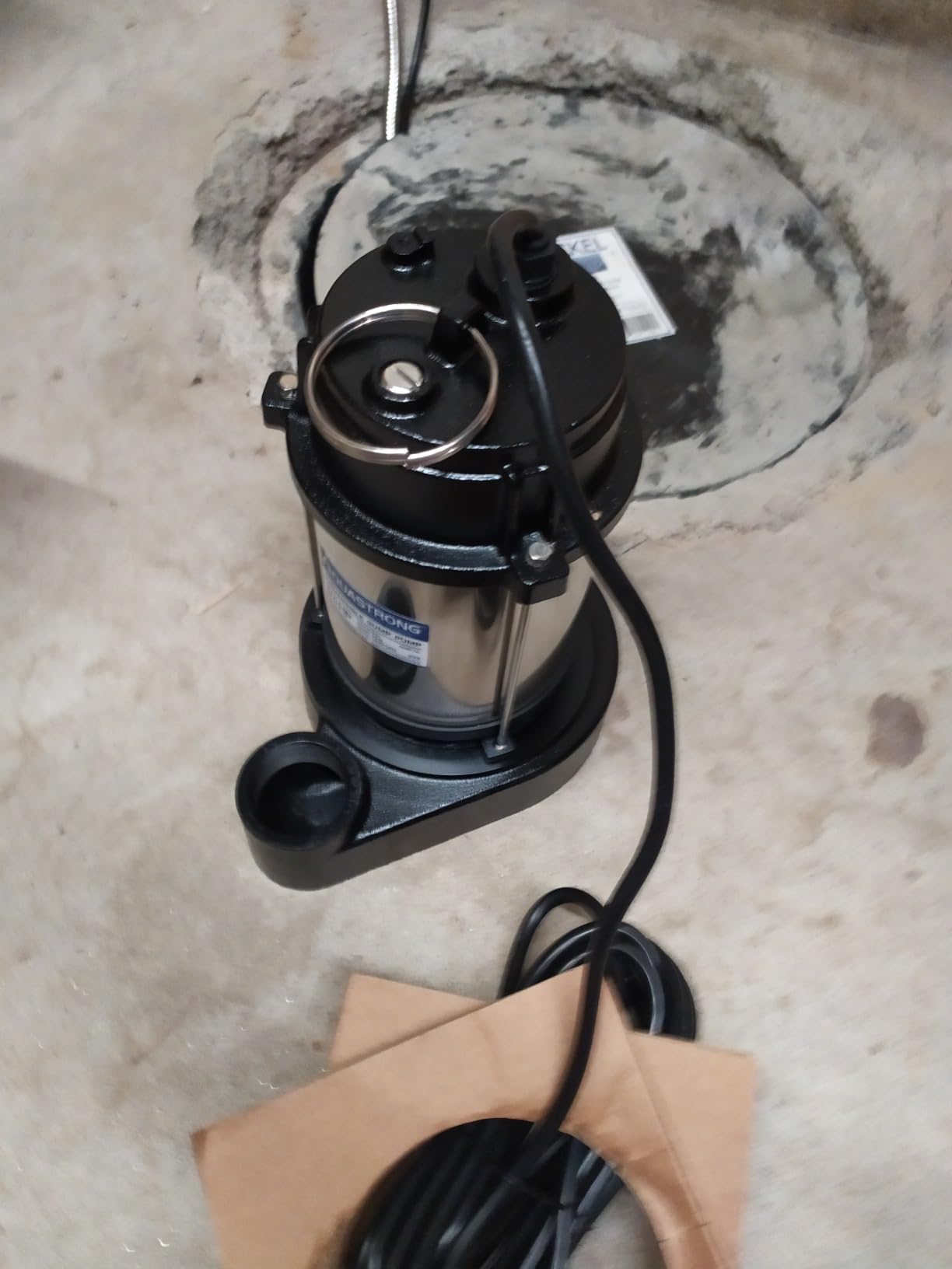Aquastrong 1 HP Sewage Grinder Pump, 115V 4200 GPH Sewage/Effluent Pump customer photo 2