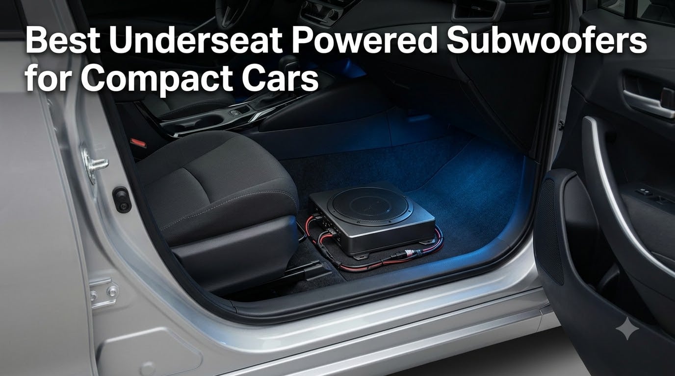 Best Underseat Powered Subwoofers for Compact Cars