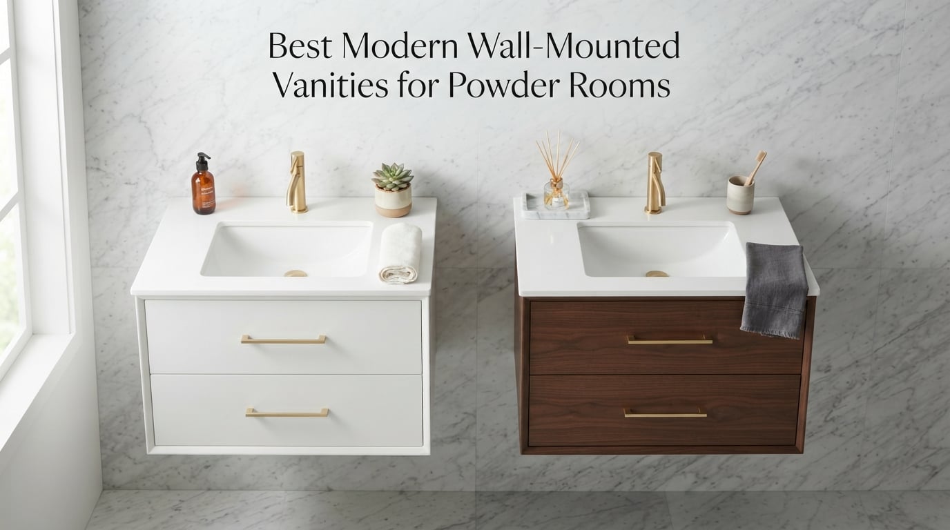 Best Modern Wall-Mounted Vanities for Powder Rooms