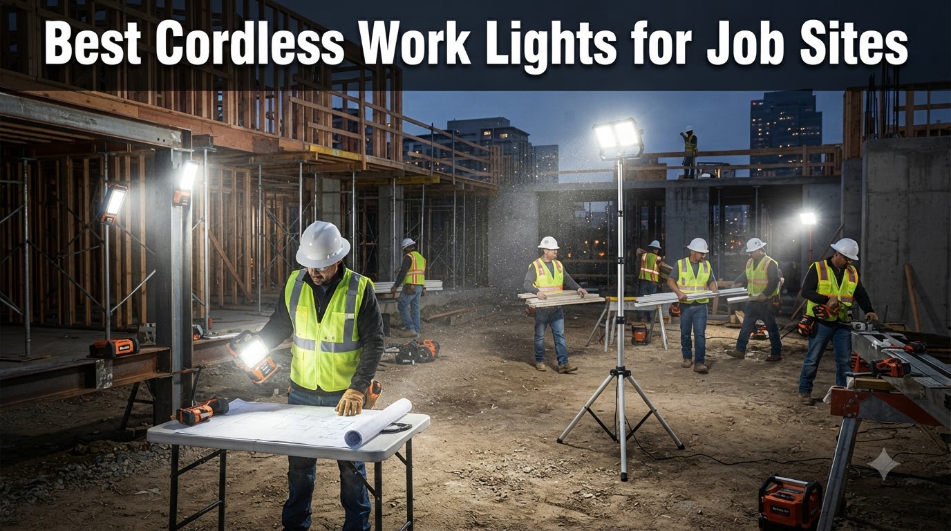 Best Cordless Work Lights for Job Sites
