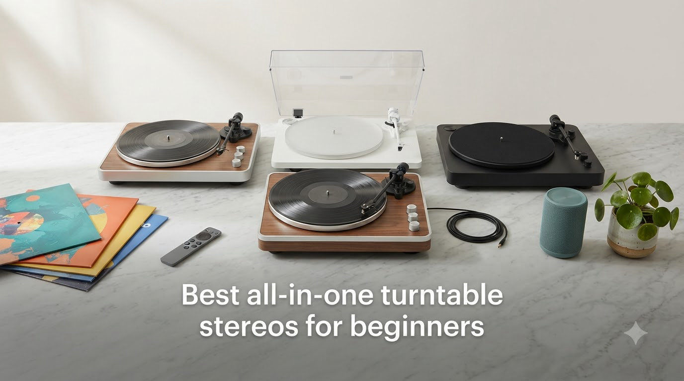 Best all-in-one turntable stereos for beginners