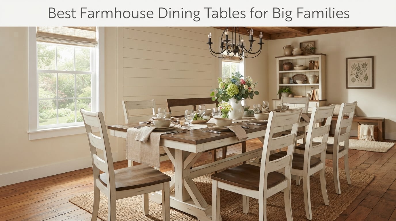 Best Farmhouse Dining Tables for Big Families