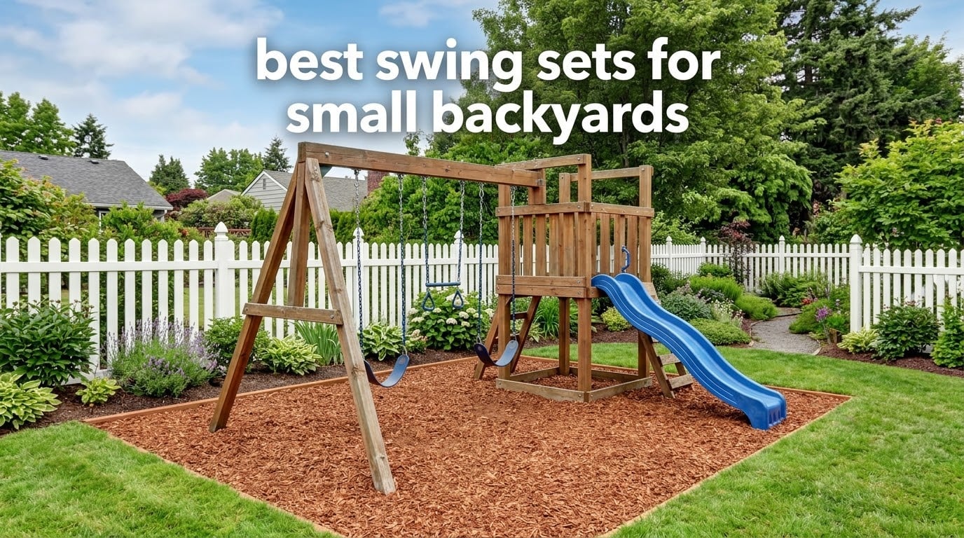 best swing sets for small backyards