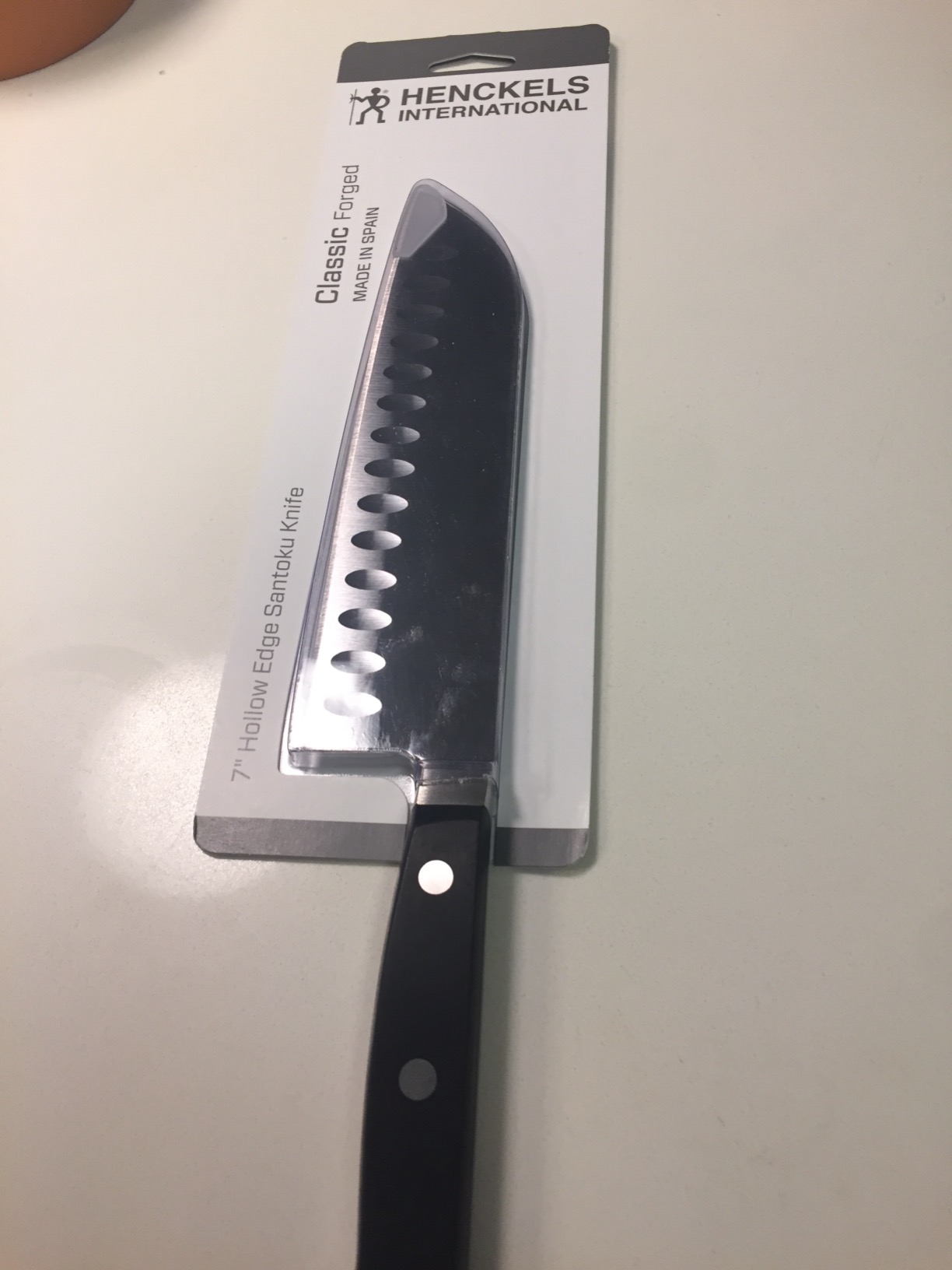 HENCKELS Classic Razor-Sharp Hollow Edge Santoku Knife 7 inch, German Engineered Informed by 100+ Years of Mastery customer photo 2