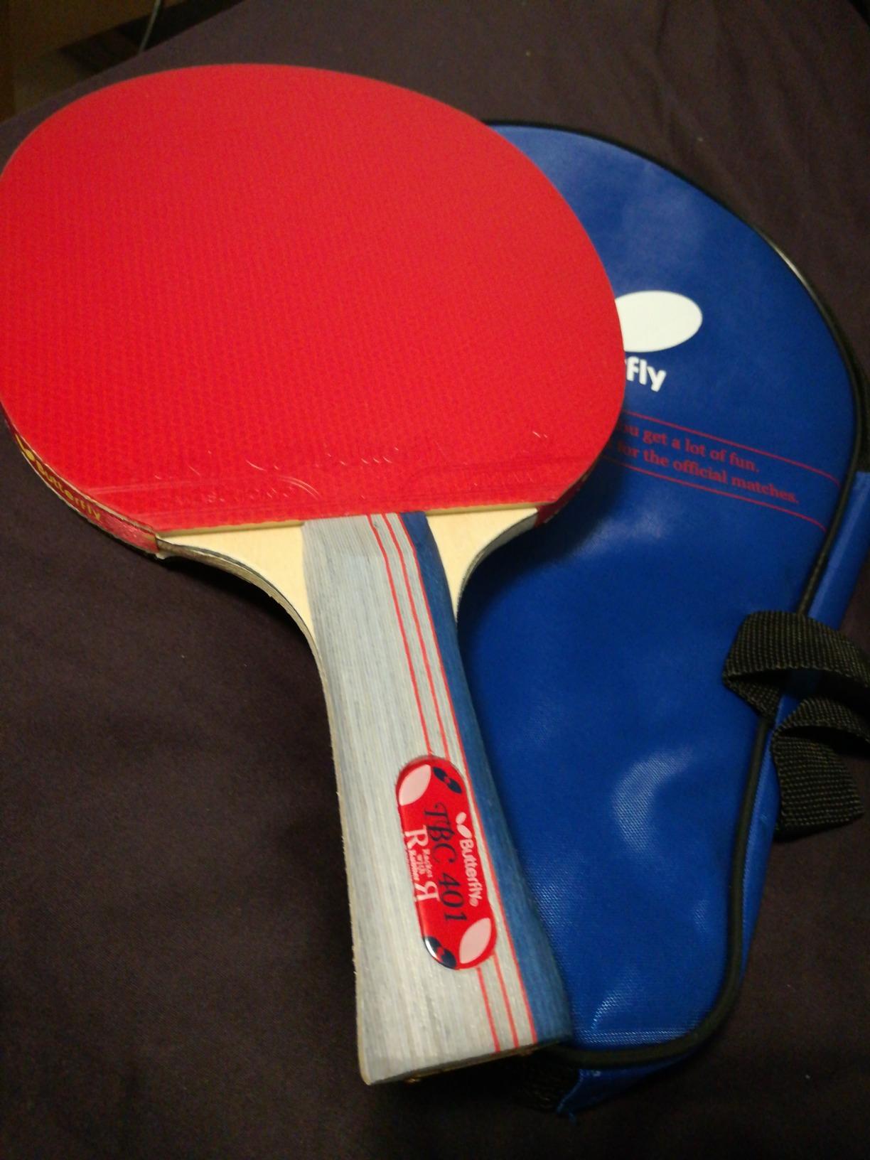 Butterfly 401 Table Tennis Racket Set - 1 Ping Pong Paddle – 1 Ping Pong Paddle Case - ITTF Approved Table Tennis Paddle - Ships in Ping Pong Racket Gift Box, Multi, B401FL customer photo 2