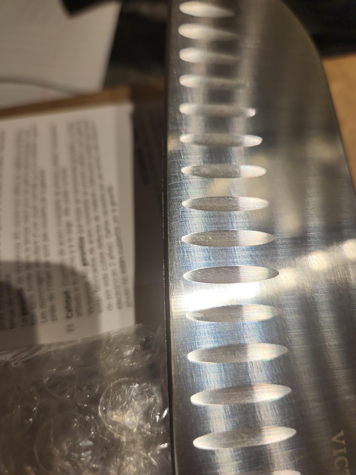 Victorinox Swiss Classic 7 Inch Santoku knife, Granton Blade, Black customer photo 2