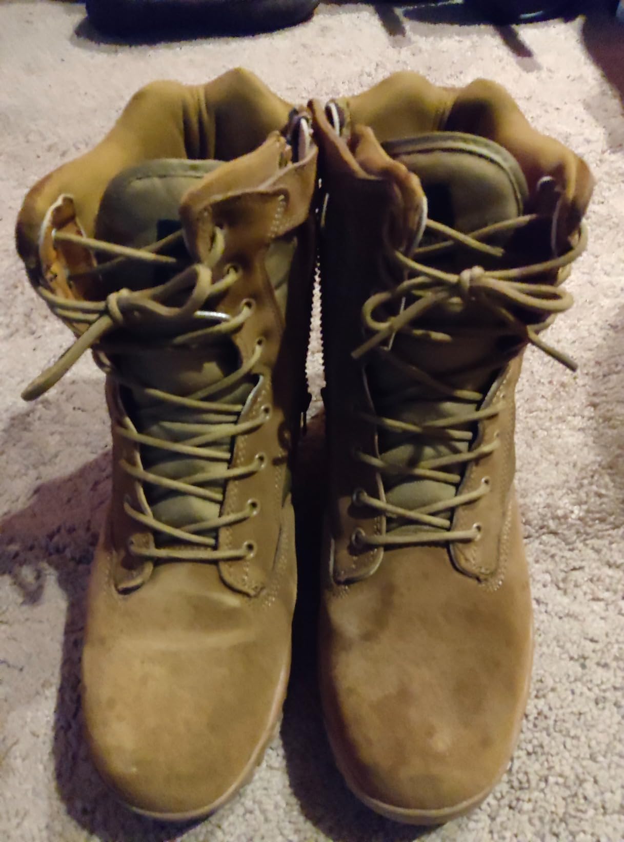 Maelstrom Men's Tactical Work Boots with Side Zipper – Lightweight Leather Military Style, Comfortable, Durable and Breathable for Outdoors customer photo 2