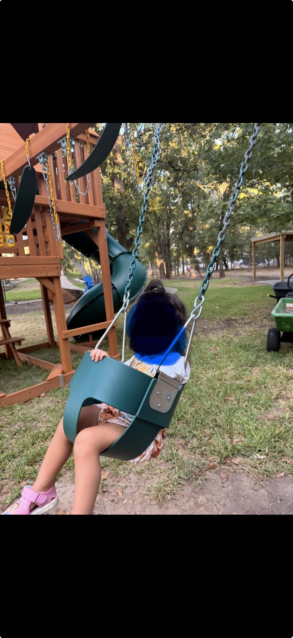 Gorilla Playsets 04-0008-G/G Full Bucket Toddler Swing, Bucket, Green 60