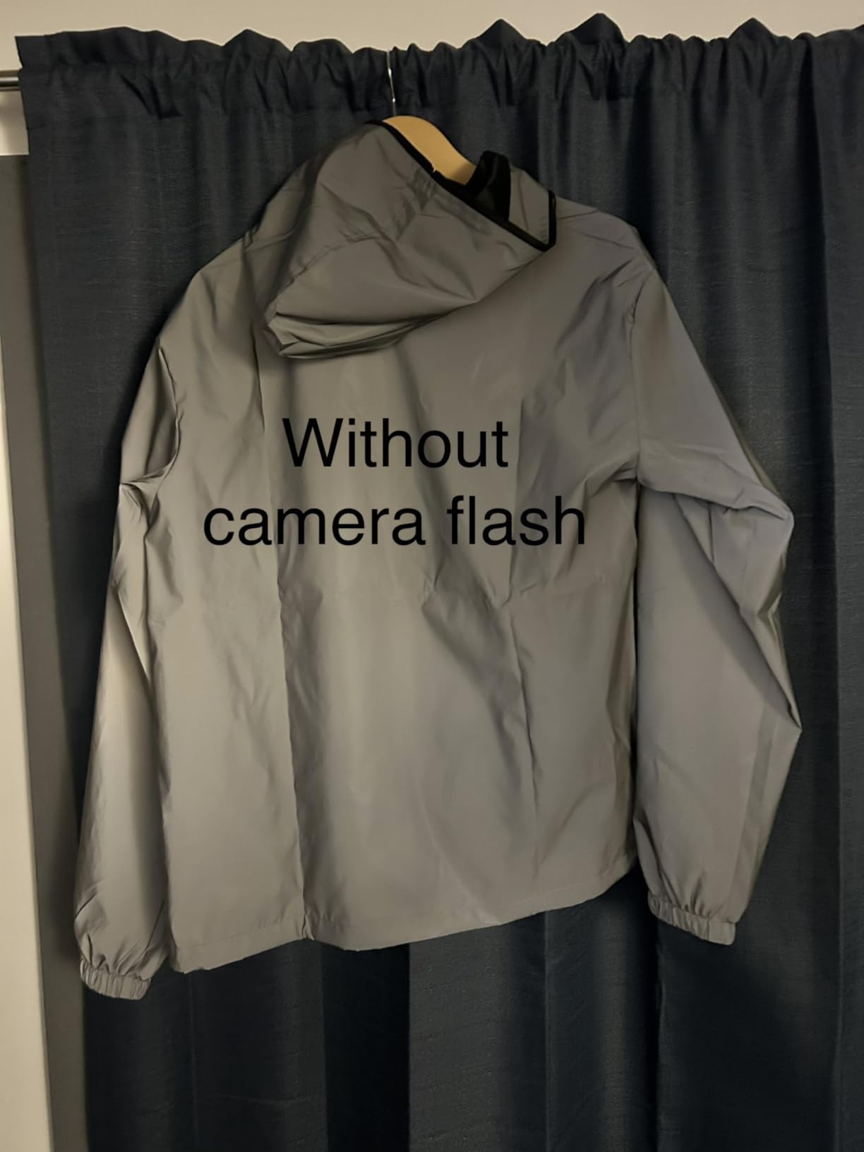 Men Reflective Coat Hooded Windbreaker Running Pocket Jacket customer photo 2