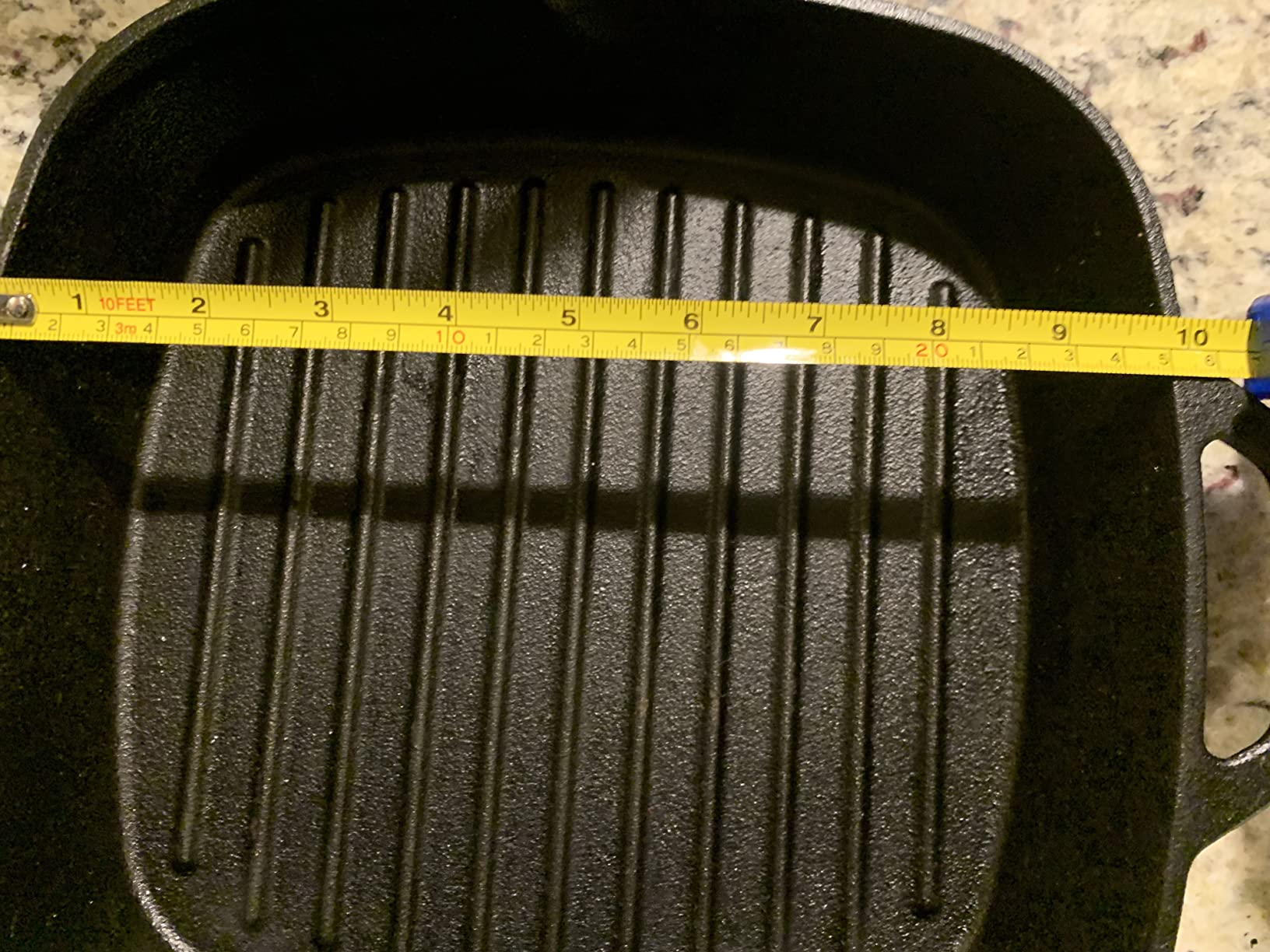 Jim Beam , Pre Seasoned Cast Iron Square Skillet with Ridges, 16