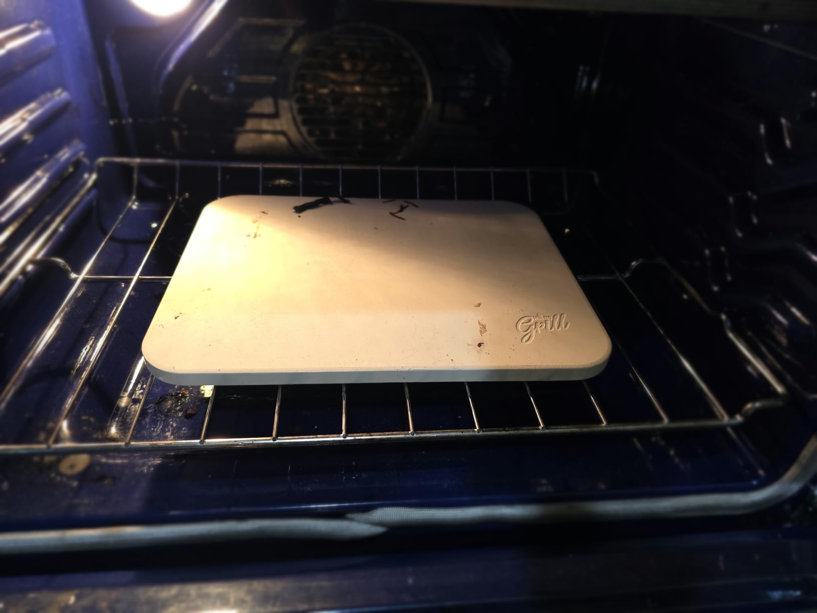 Hans Grill Rectangular Pizza Stone with Peel, 15 x 12 Inch Cordierite Stone customer photo 1