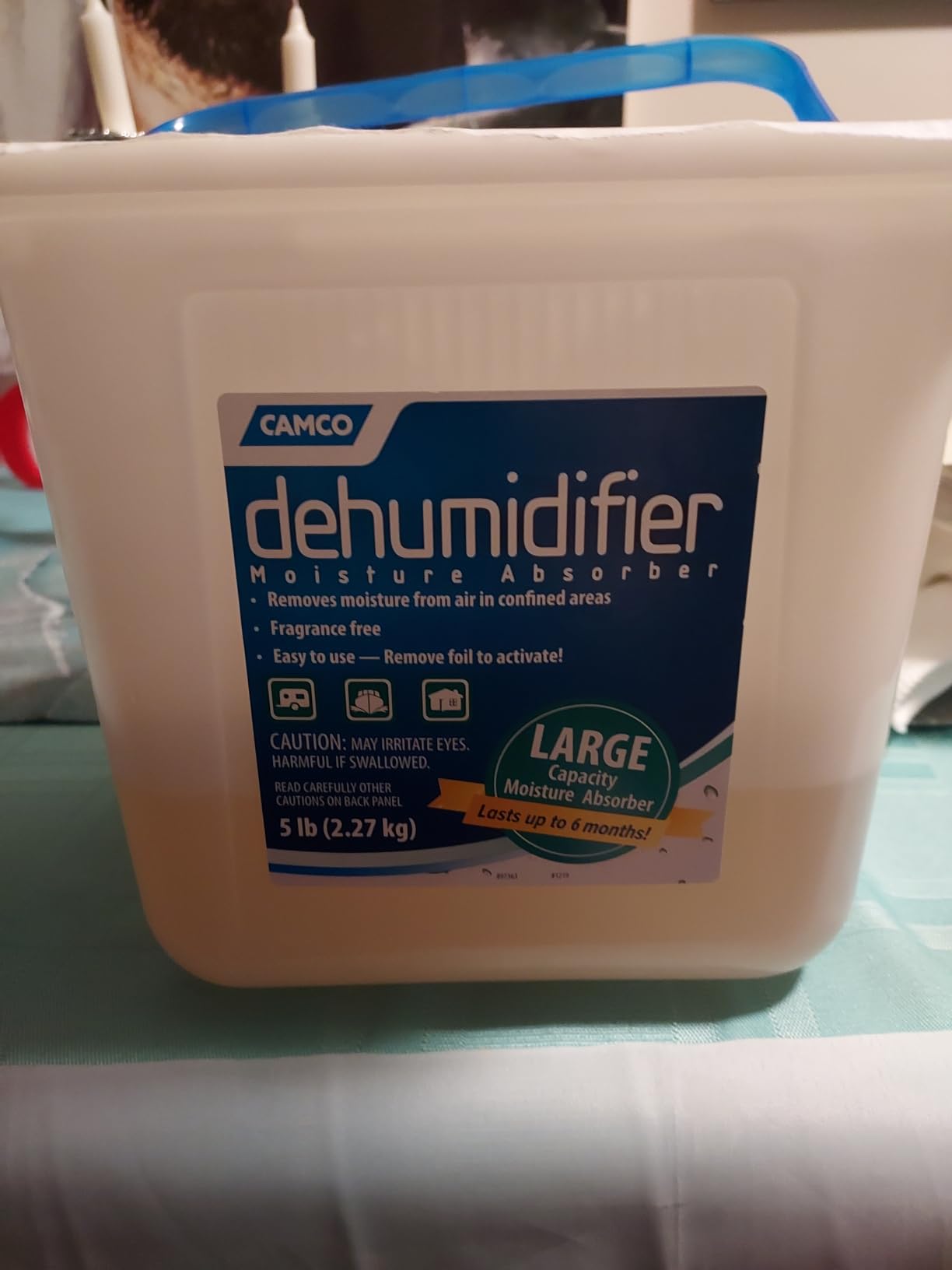 Camco Moisture Absorber Bucket - Features Fast-Acting Moisture-Absorbing Agent - No-Fragrance Beads – Use with RV Storage, Camper Organization & More (44282) customer photo 2