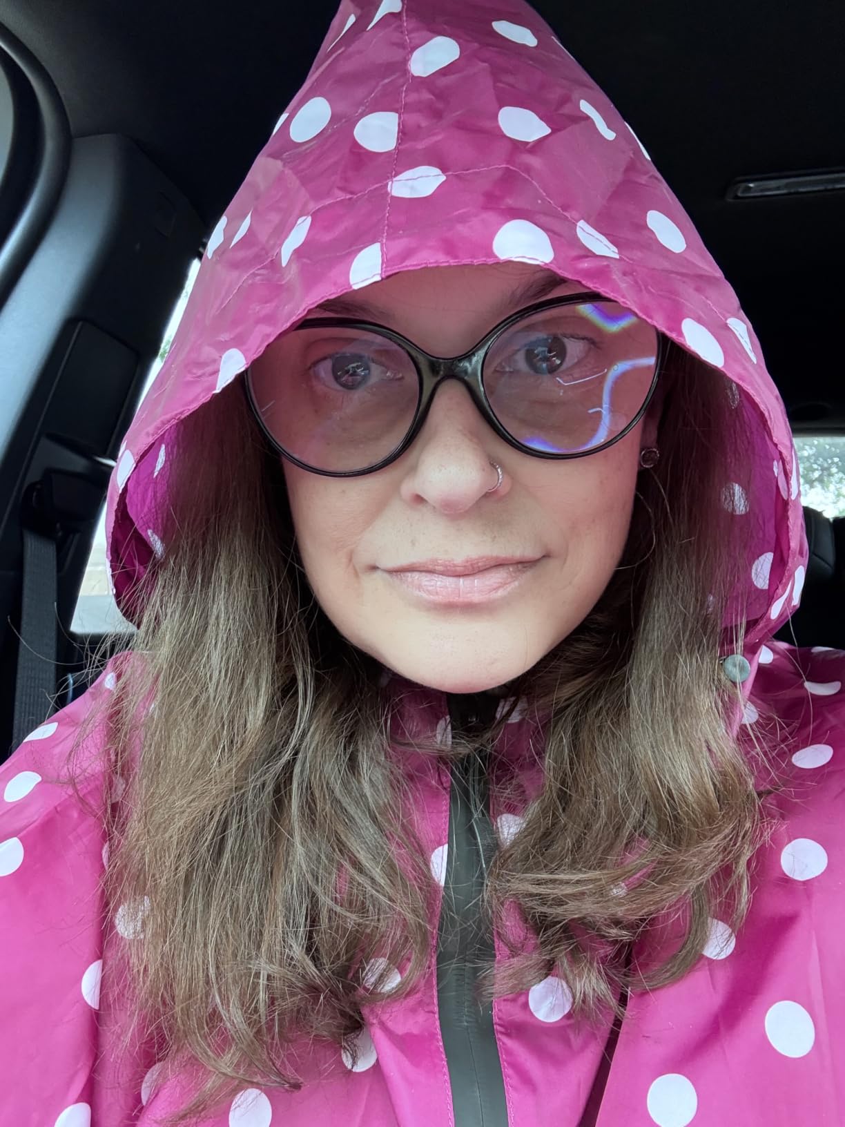 SaphiRose Adult Rain Poncho Waterproof Hooded Zipper Raincoat with Pockets customer photo 1