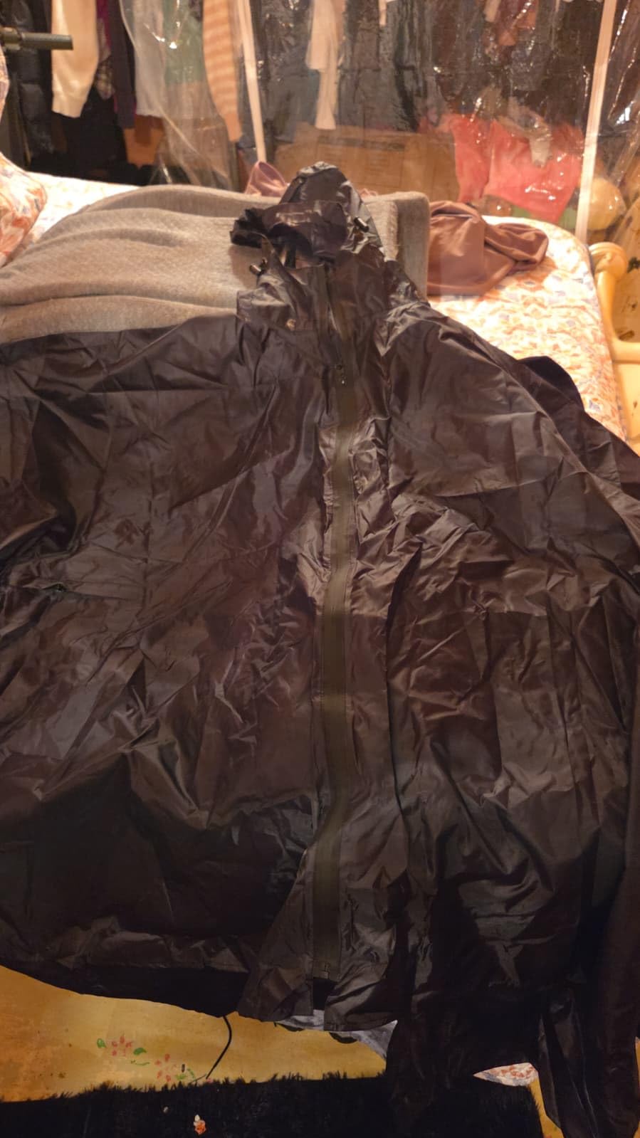 SaphiRose Adult Rain Poncho Waterproof Hooded Zipper Raincoat with Pockets customer photo 2