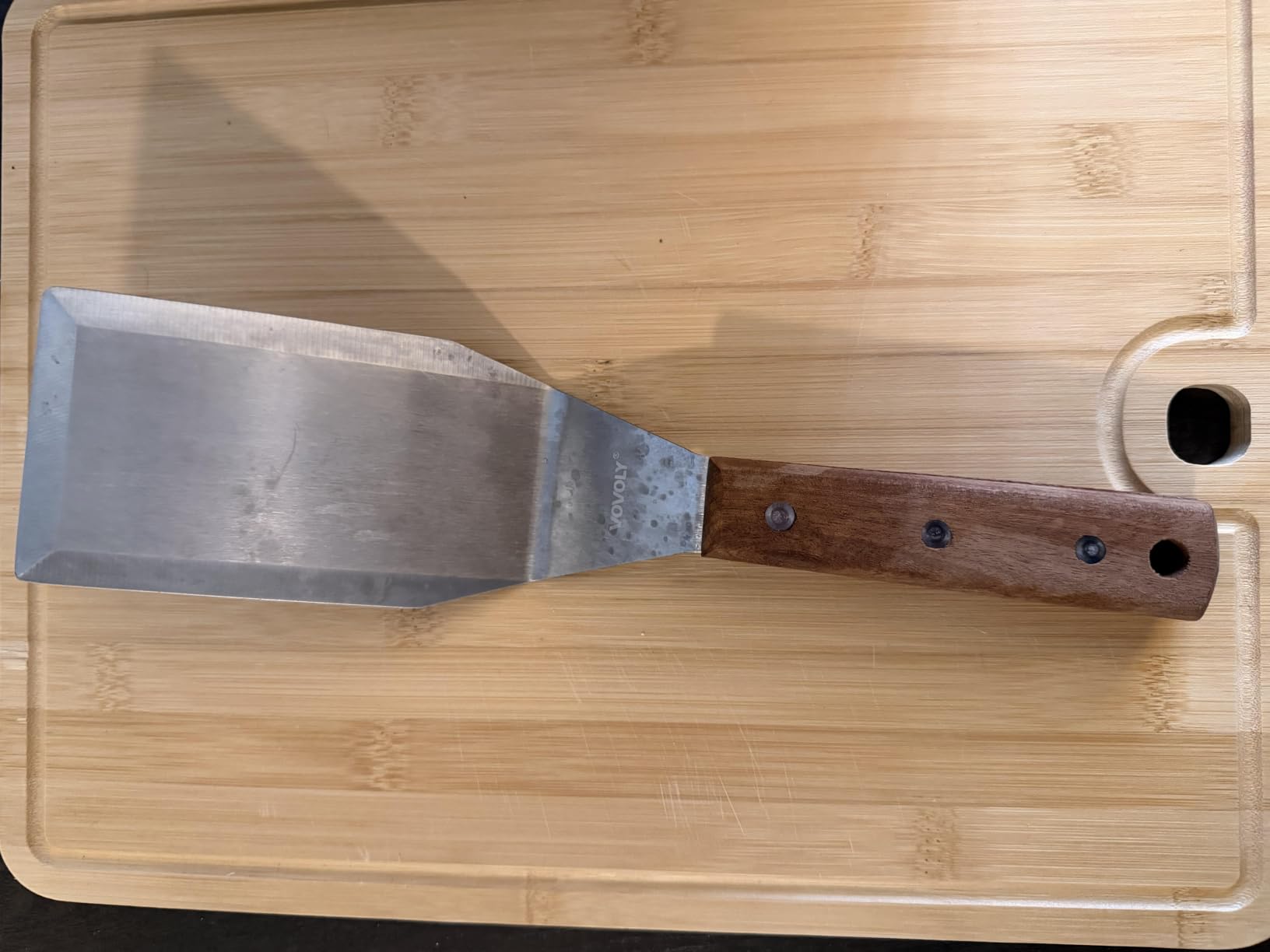 Metal Spatula Set - Griddle Long Spatula - Teppanyaki spatulas - Griddle Scraper and Pancake Flipper or Hamburger Turner - Stainless Steel Utensil great for BBQ Grill Flat Top - Commercial Grade customer photo 2