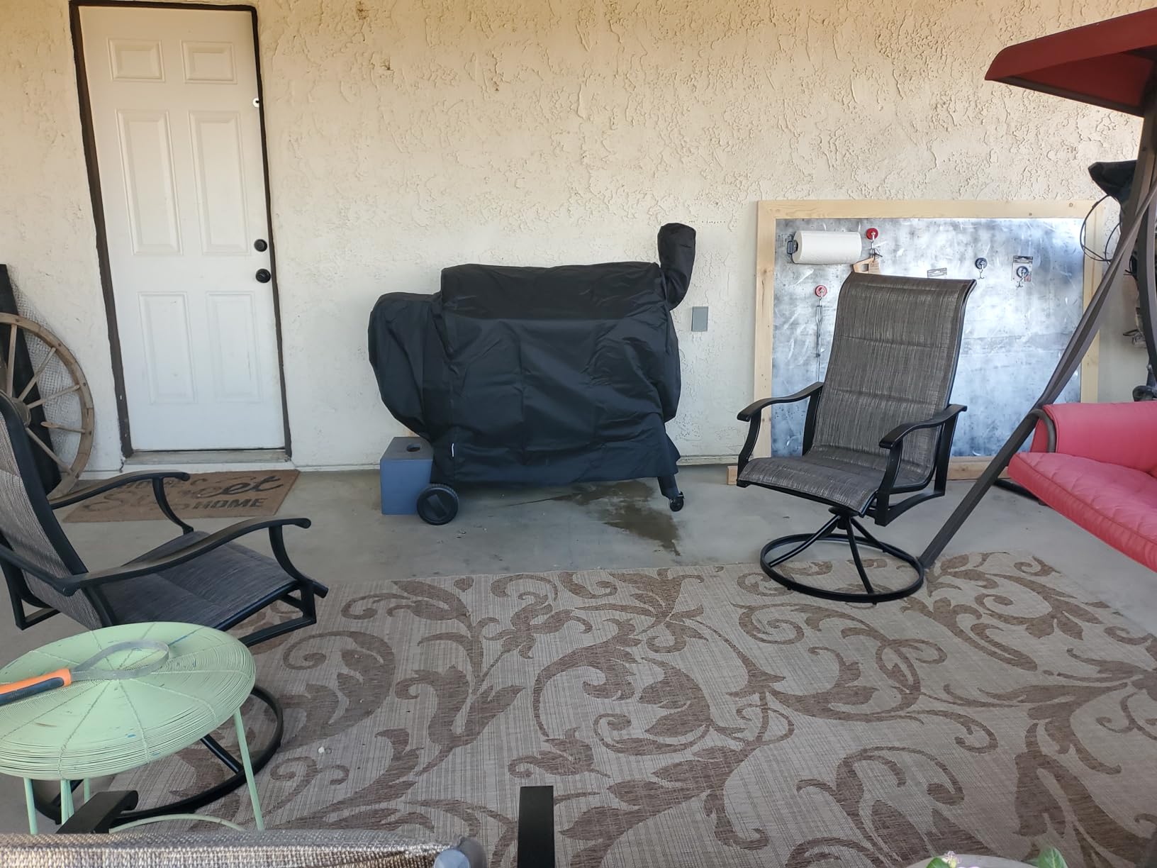 SunPatio Outdoor Heavy Duty Waterproof Wood Pellet Grill and Smoker Cover, UV Resistant Full Length BBQ Cover Compatible with Traeger 22 Series, Lil' Tex Grill and More, All Weather Protection customer photo 1