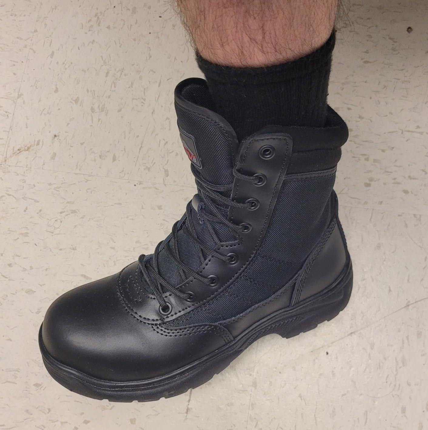 NORTIV 8 Men's Steel Toe Work Boots Side Zipper customer photo 2