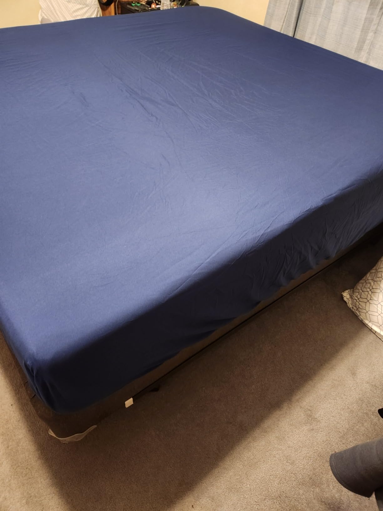 Deep Pocket Queen Fitted Sheet – 17” - 21” Inch + Extra Deep Pocket Fitted Sheet Only - 1 Fitted Bed Sheet with Deep Pockets for Pillow Top Mattress Soft Queen Size Fitted Sheets Grey customer photo 2