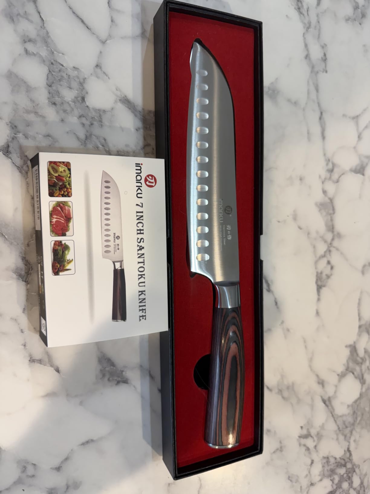 imarku Santoku Knife 7 Inch with Sharp Japanese High Carbon Stainless Steel customer photo 1