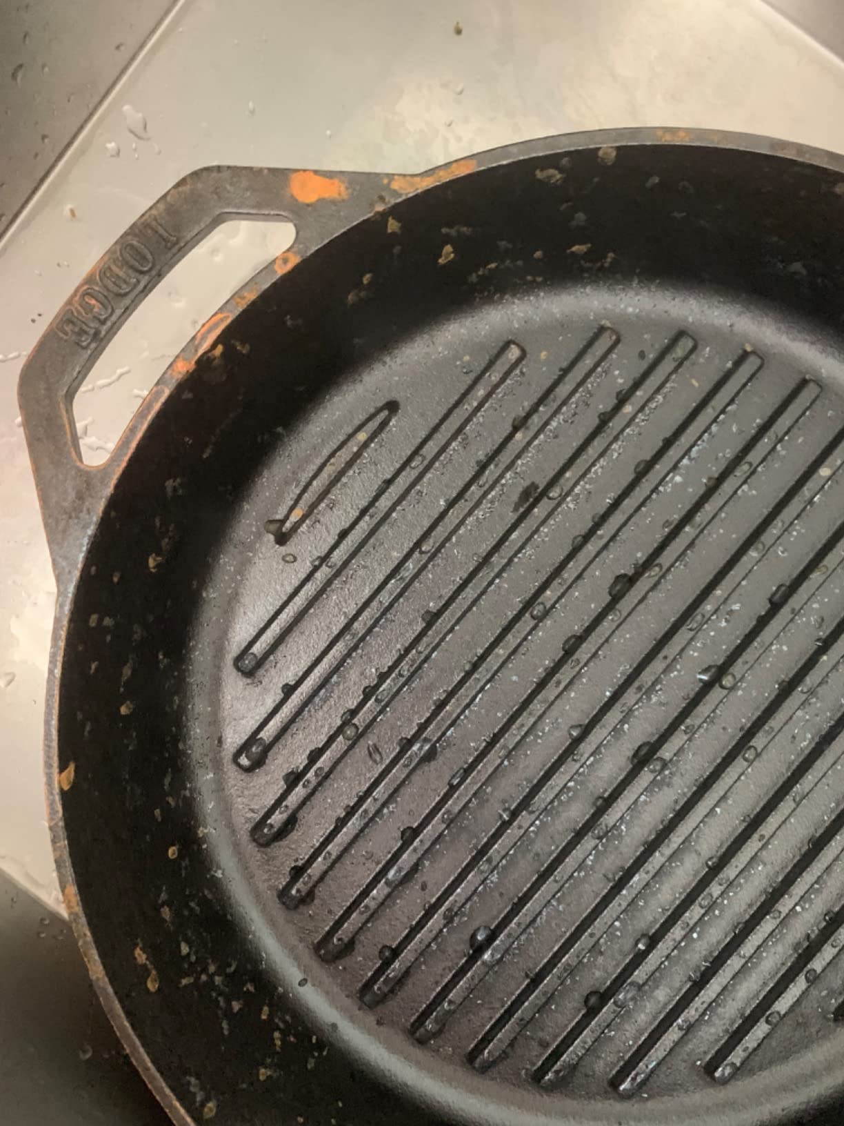 Lodge Pre-Seasoned Cast Iron Dual Handle Grill Pan, PFAS-Free, 12 Inches customer photo 1