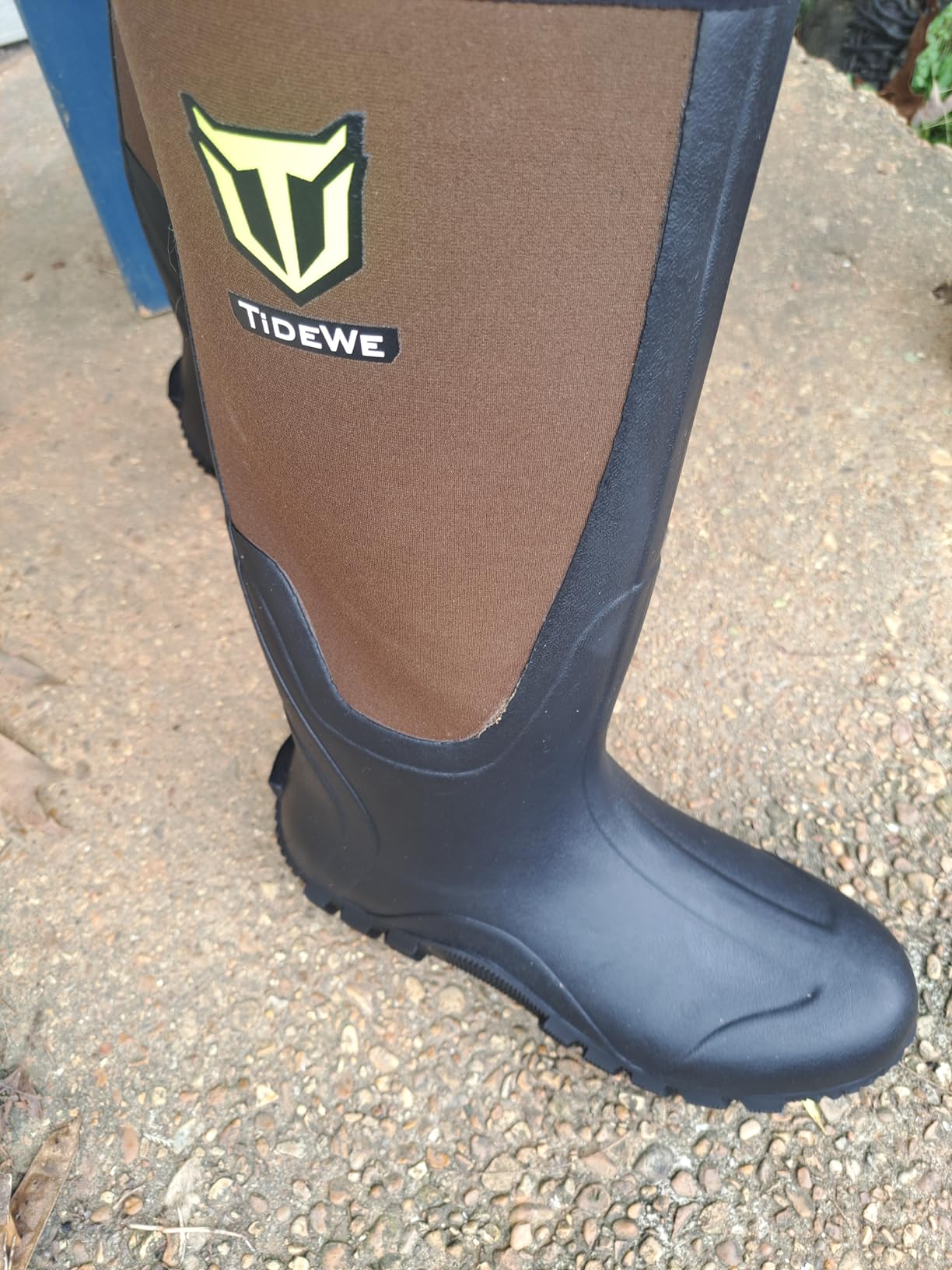TIDEWE Rubber Boots for Men, Waterproof Rain Boots with Steel Shank customer photo 1