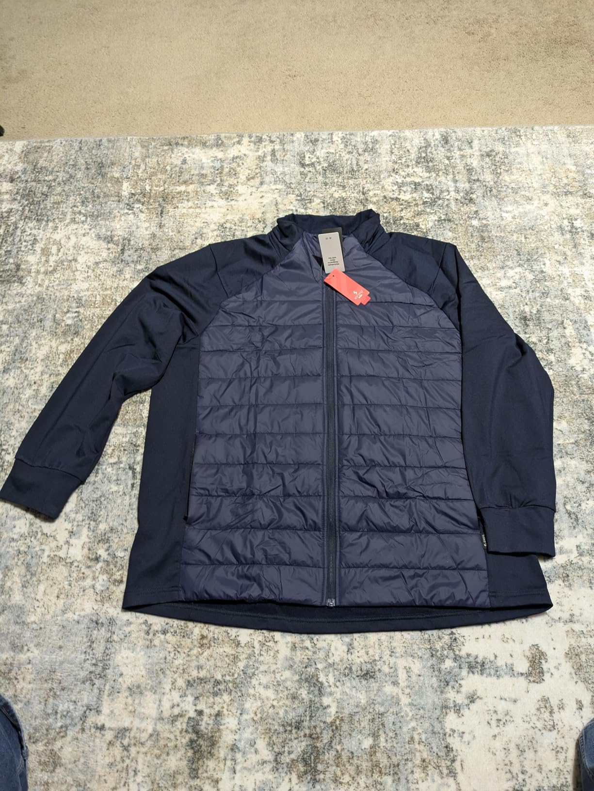 baleaf Men's Running Jacket Lightweight Warm Up Puffer Jacket Hybrid Thermal Hiking Golf Insulated Coat Thumble Hole customer photo 1