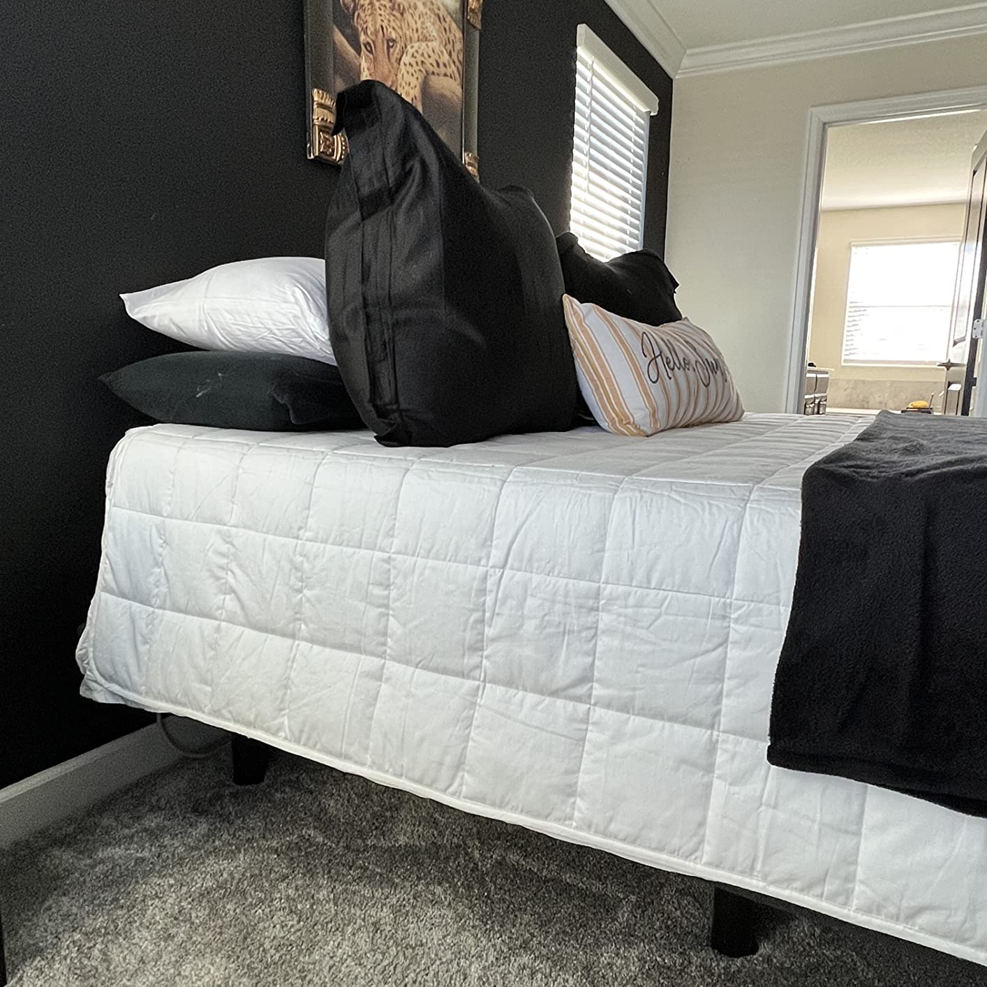HomeSmart King Size Weighted Blanket 50 lbs - The Heaviest Weighted Blanket customer photo 1