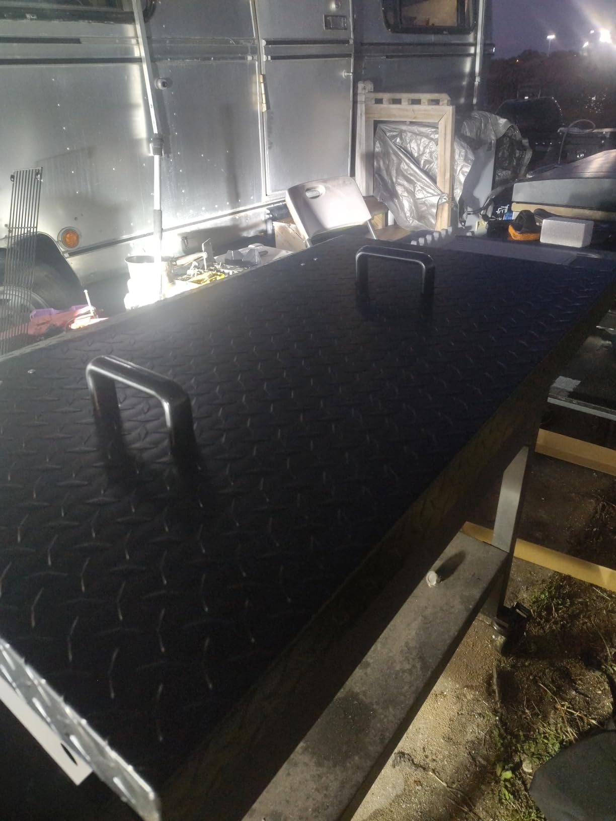 HECASA Outdoor 36”Griddle Grill Hard Cover Lid with Handle Aluminum Black customer photo 1