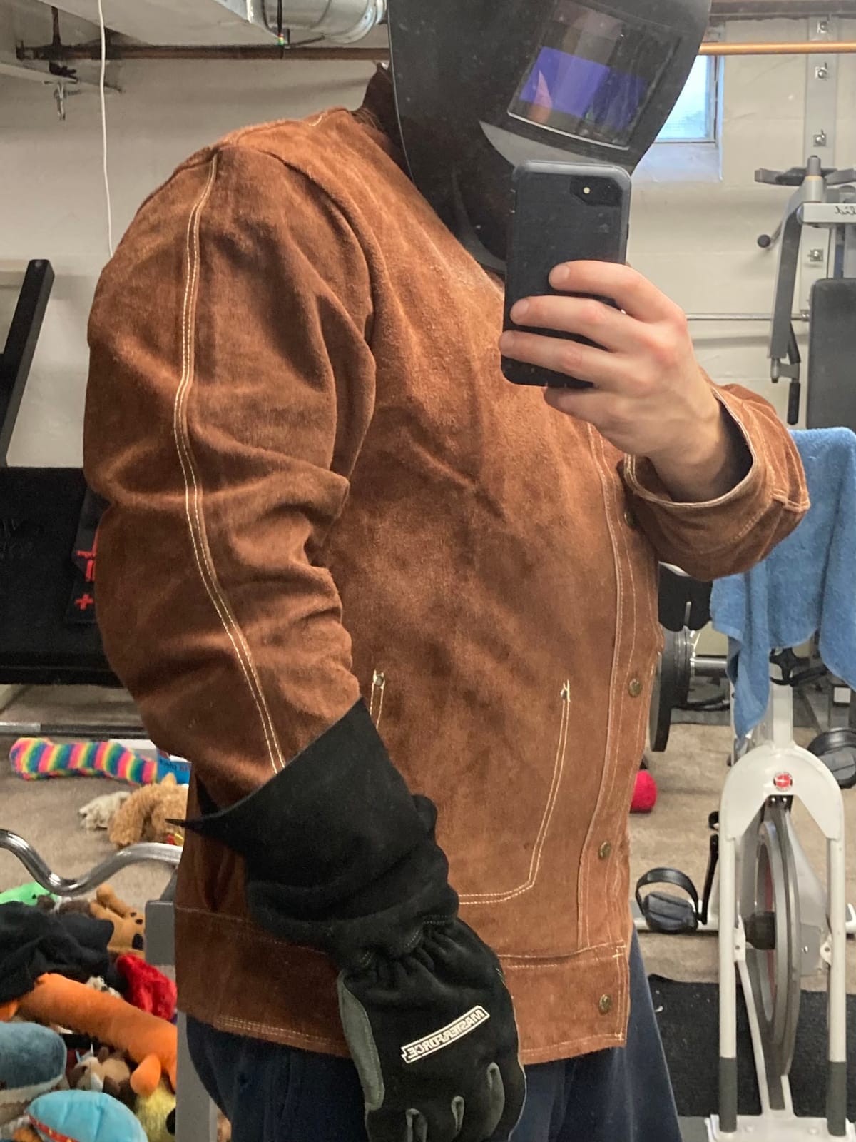 YESWELDER Leather Welding Jacket customer photo 2
