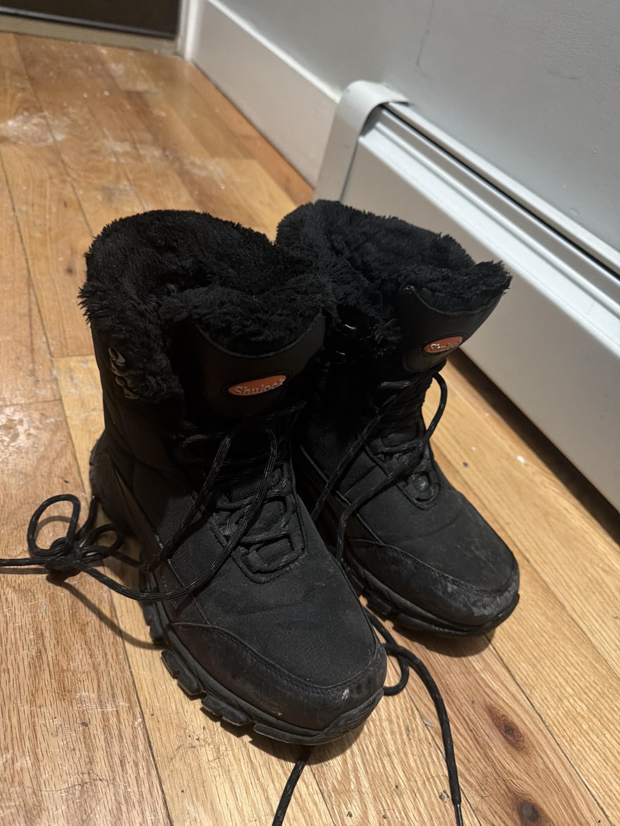 SHULOOK Men's Waterproof Winter Snow Boots: Insulated Warm Lined customer photo 2