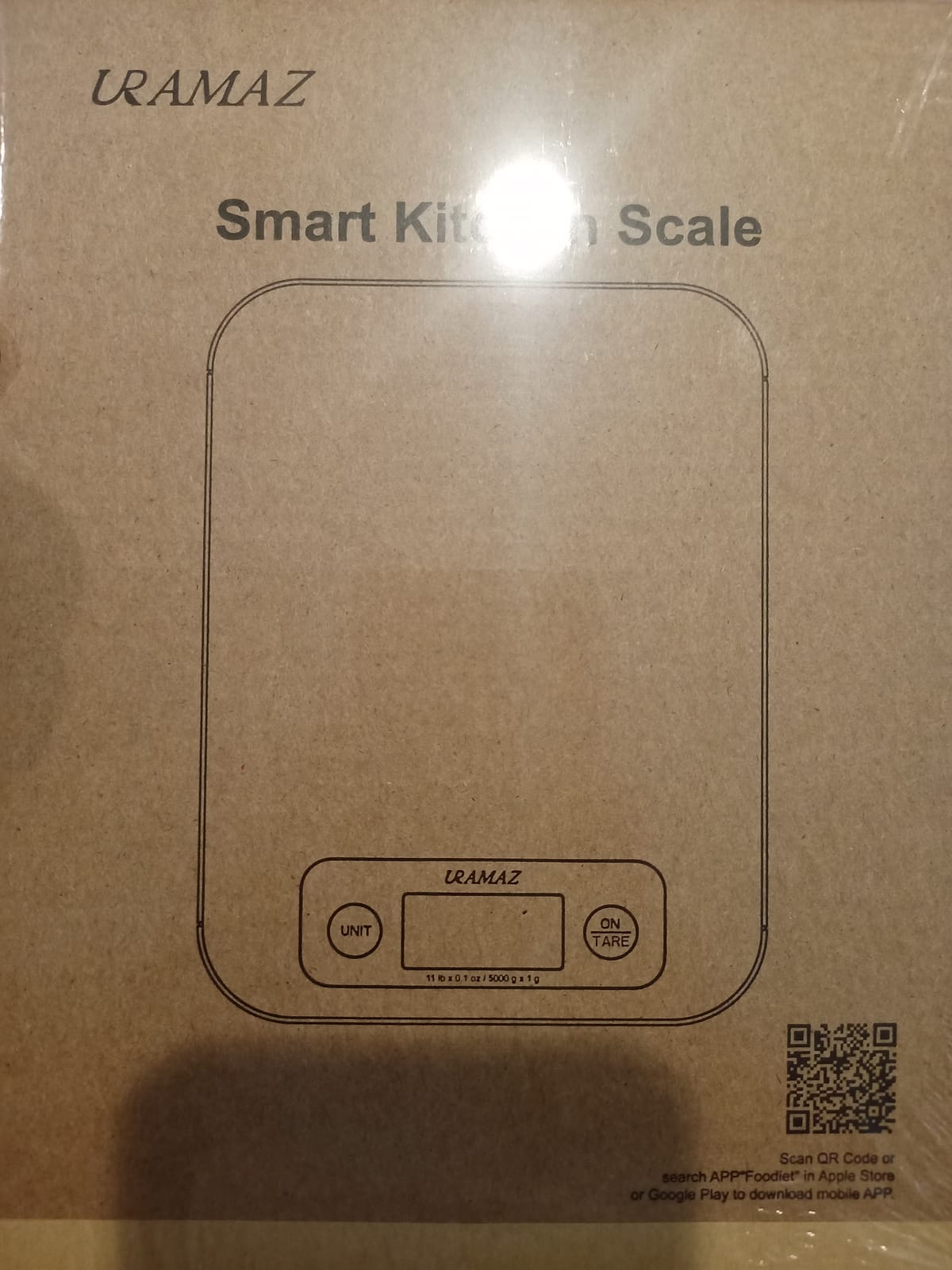 URAMAZ Smart Food Scale with Nutritional Calculator, Digital Kitchen Scale with Bluetooth App for Weight Loss, Food Weight Scale for Diet, Keto, Macro, Calories Counting, Tracking, 11lb customer photo 2